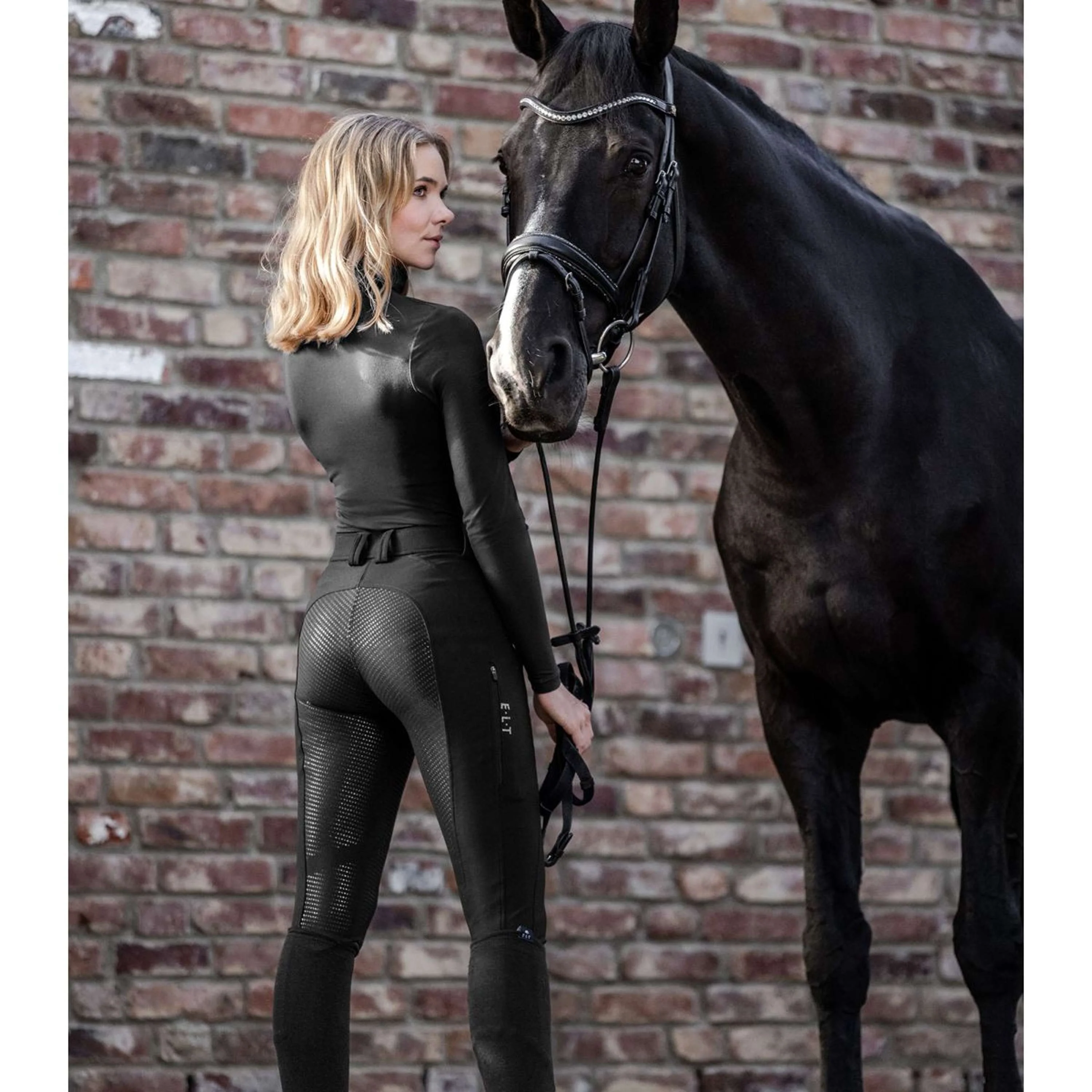 ELT Pantaloni da Equitazione Oktavia Silicone Nero - Image 4