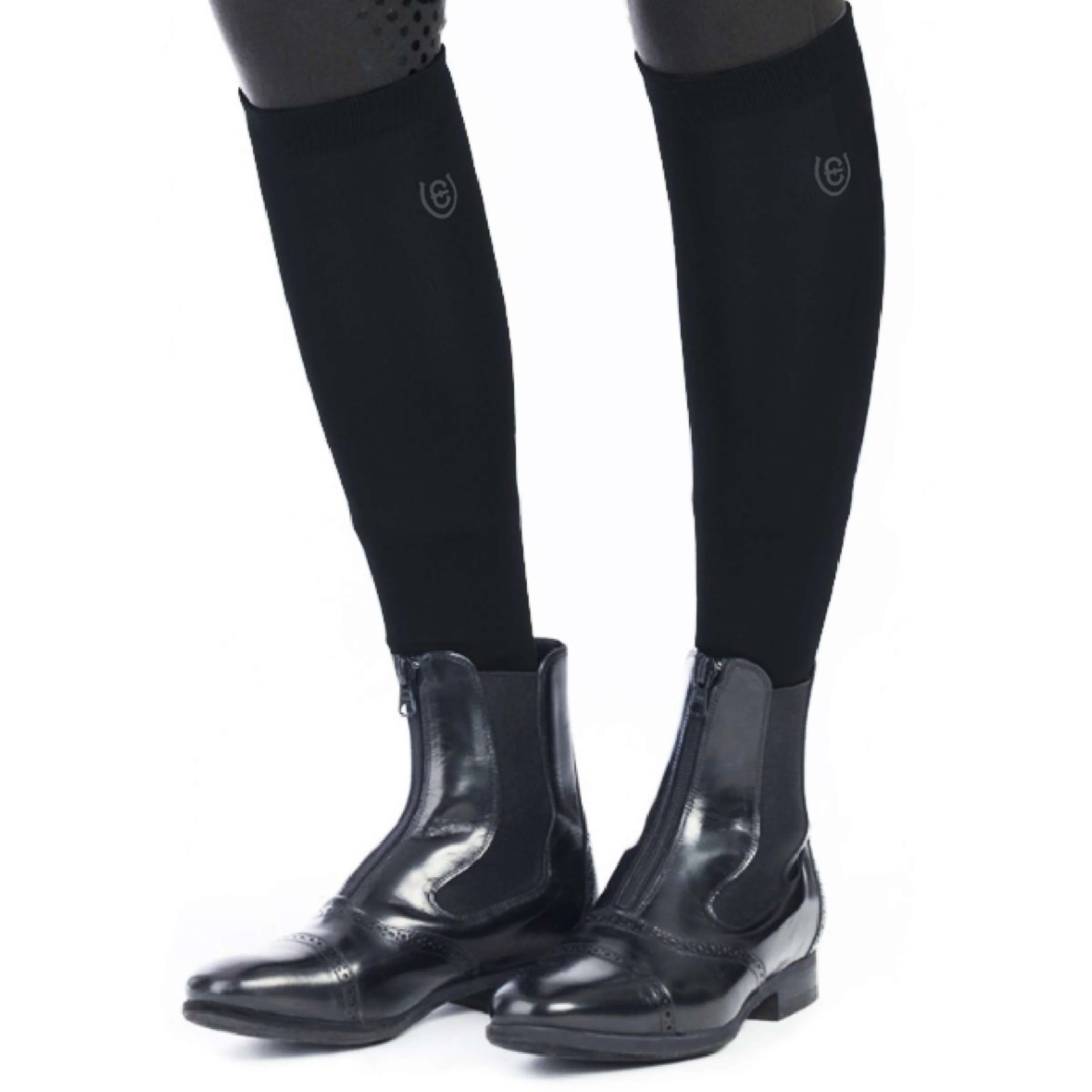 Equestrian Stockholm Calze da Equitazione Bamboo Blend Nero