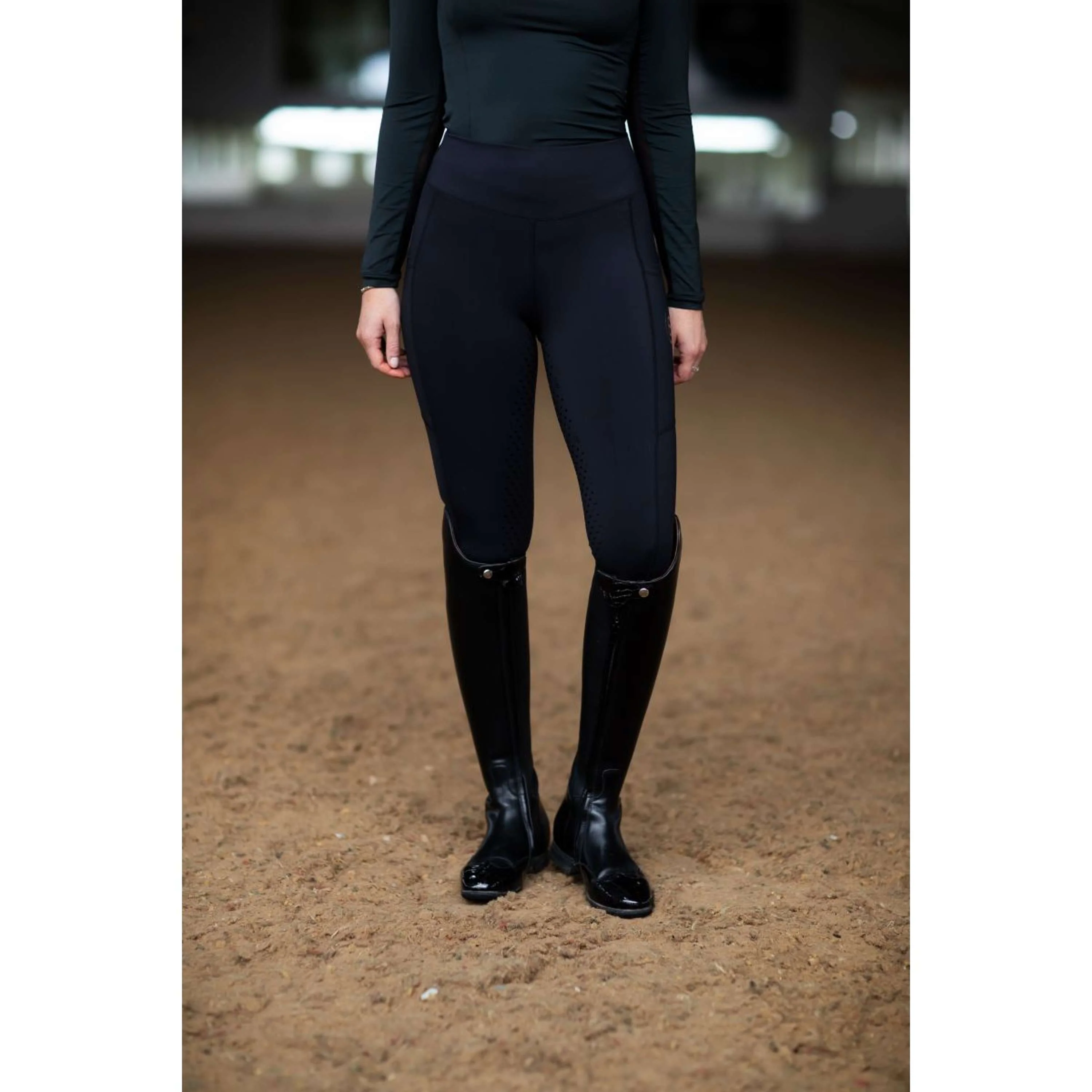 Equestrian Stockholm Leggings da Equitazione Movement Dressage All Black - Image 2