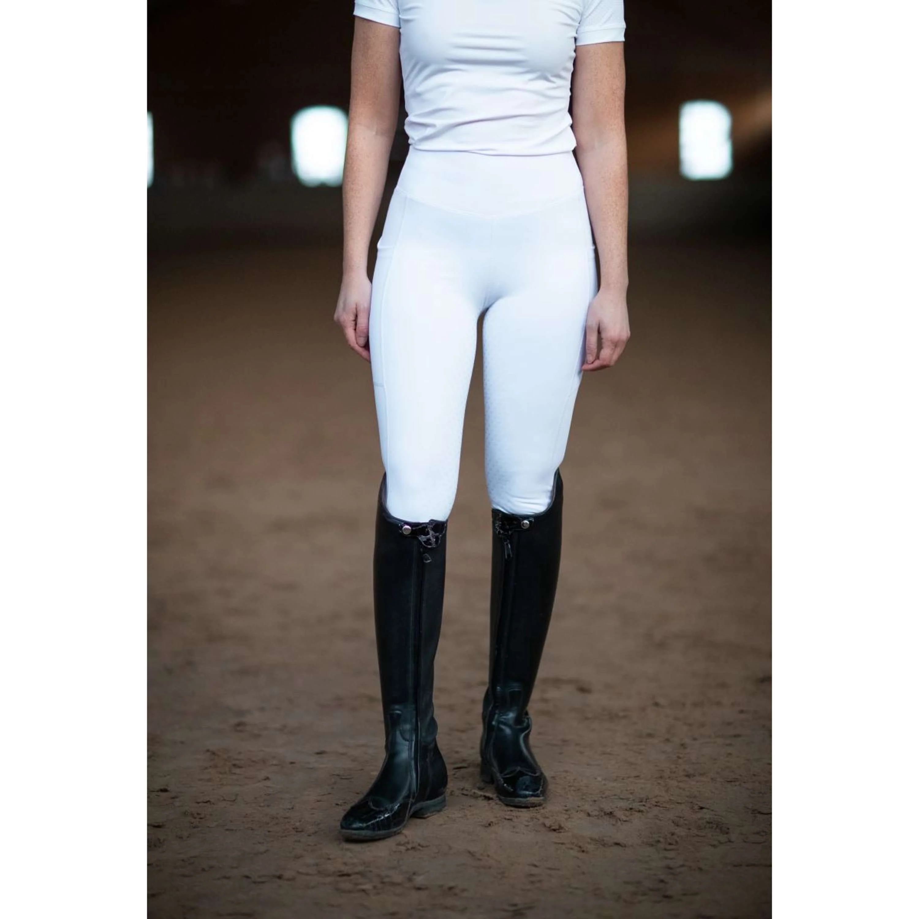 Equestrian Stockholm Leggings da Equitazione Movement Dressage Bianco - Image 2