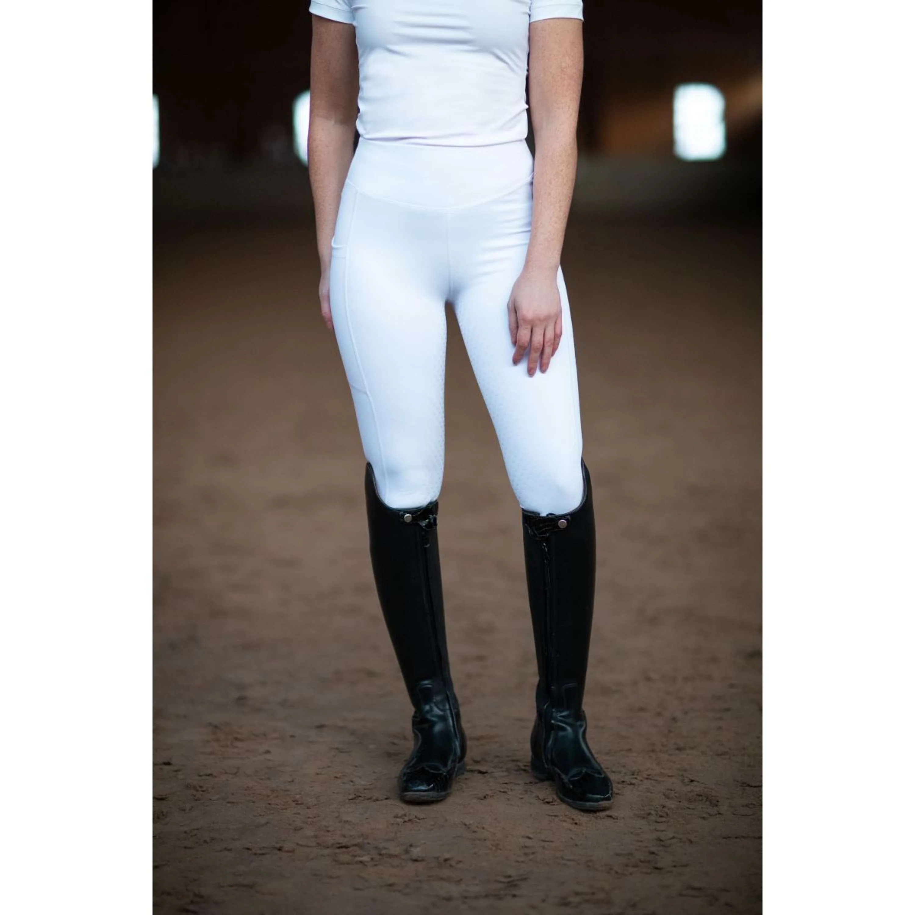 Equestrian Stockholm Leggings da Equitazione Movement Dressage Bianco - Image 9