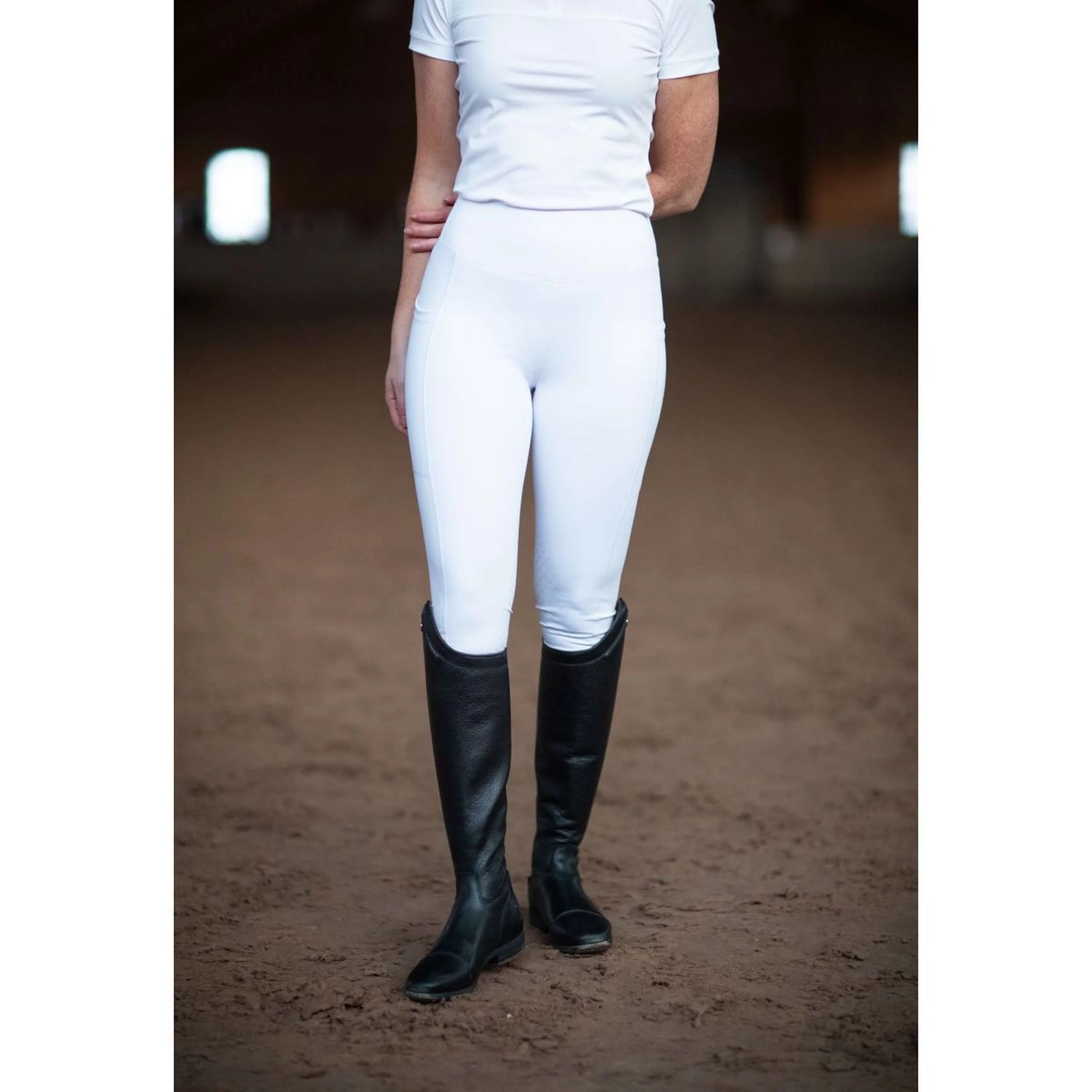 Equestrian Stockholm Leggings da Equitazione Movement Jump Bianco - Image 5