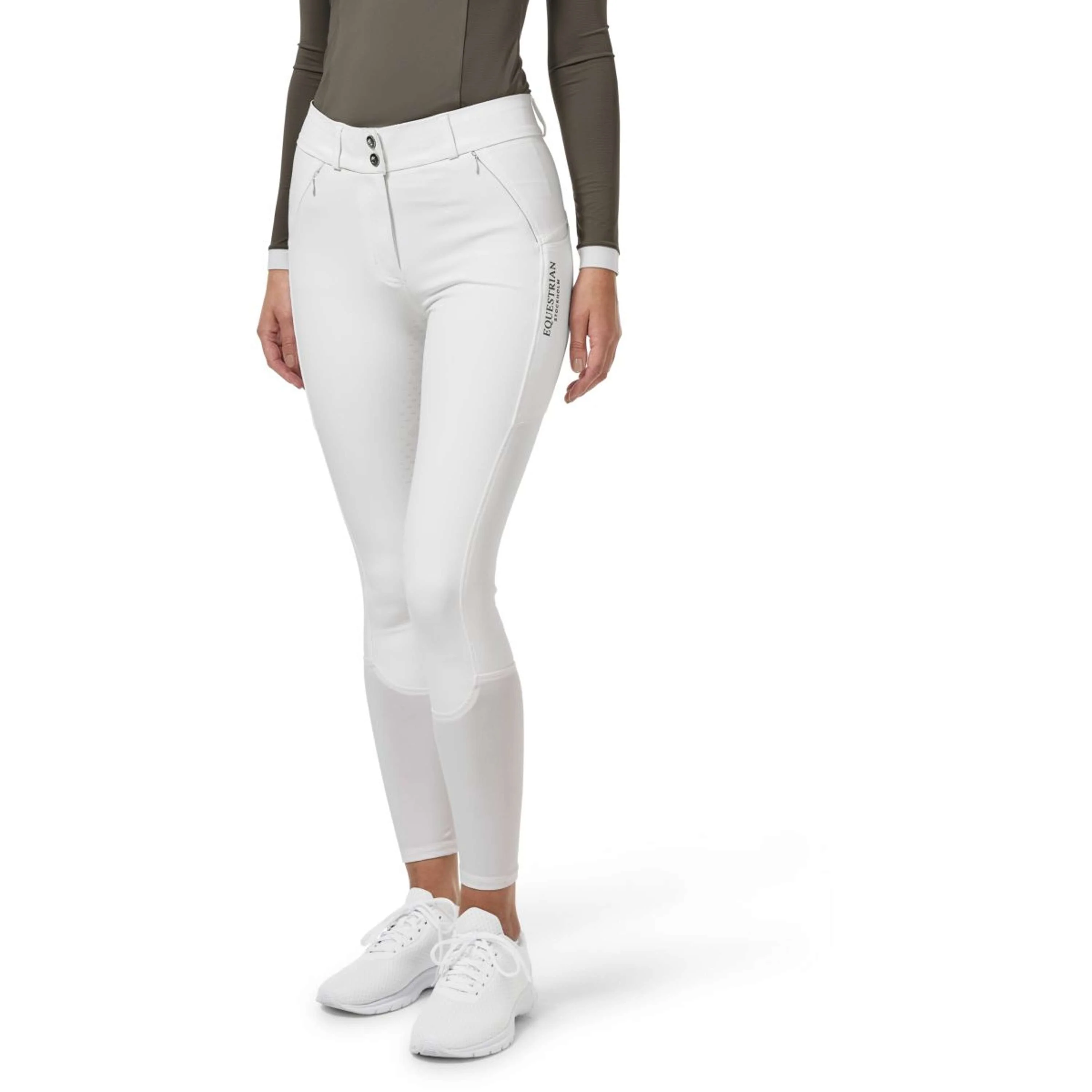 Equestrian Stockholm Pantaloni da Equitazione Elite Dressage Bianco - Image 4