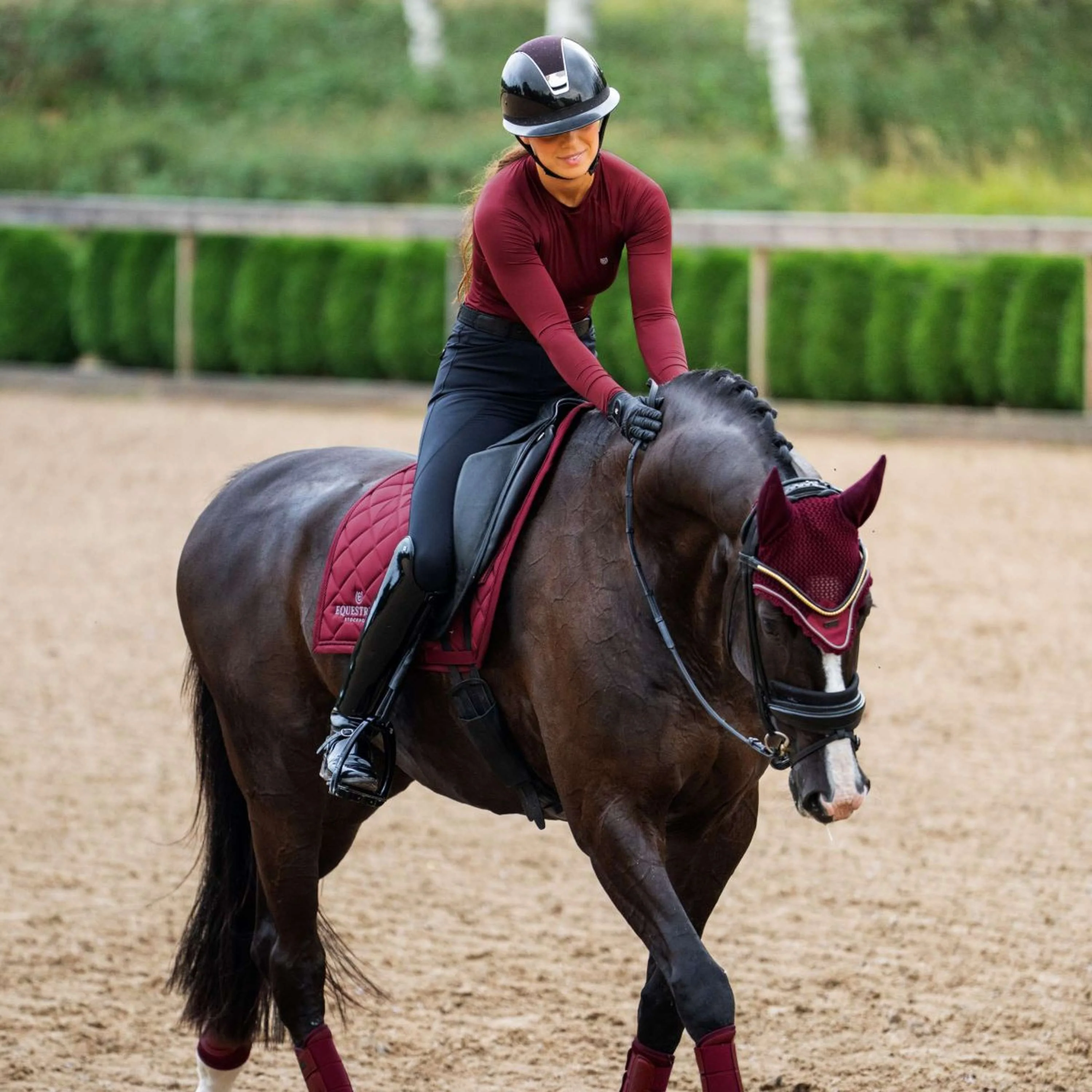 Equestrian Stockholm Sottosella Line Dressage Bordeaux - Image 8