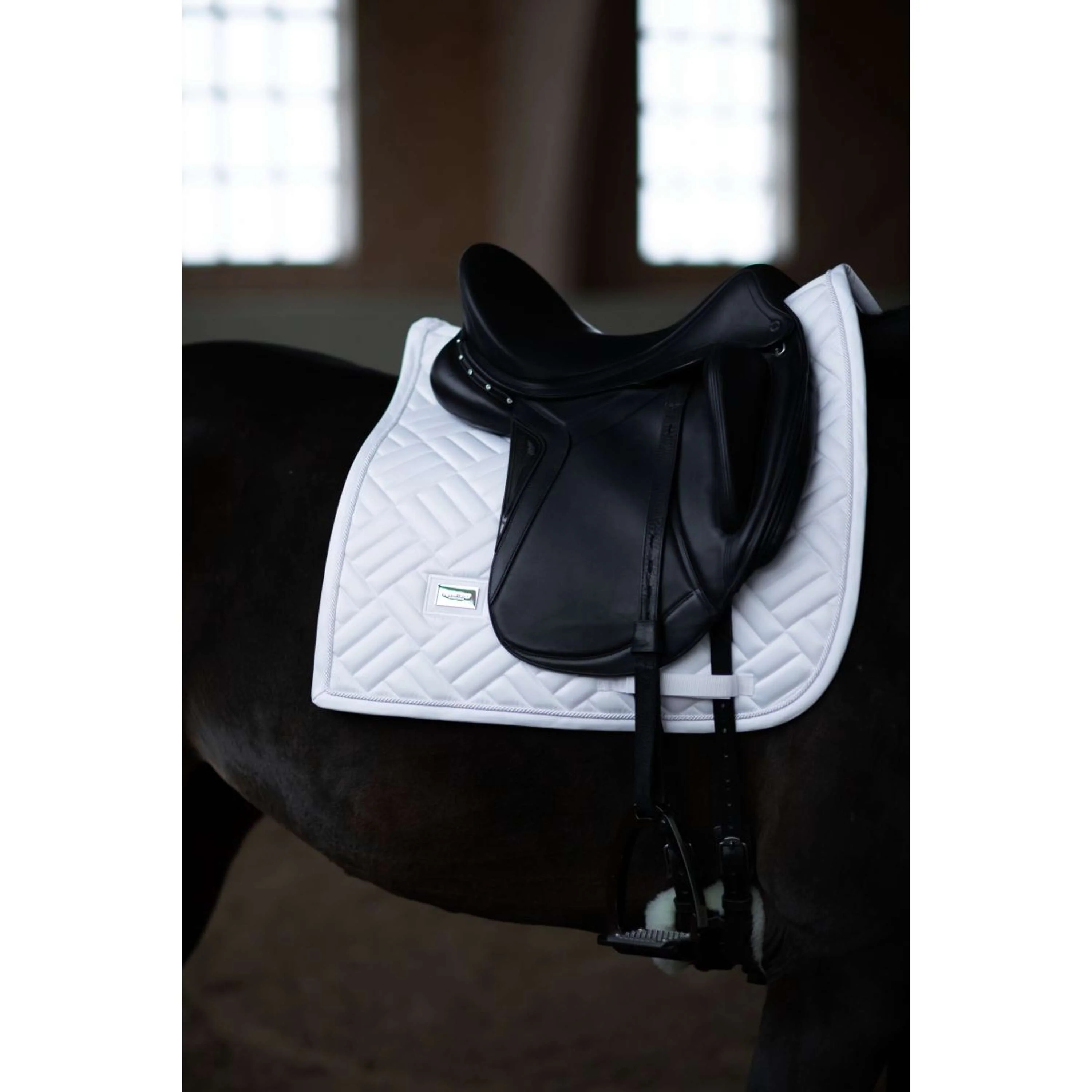Equestrian Stockholm Sottosella Modern Dressage White Silver - Image 6