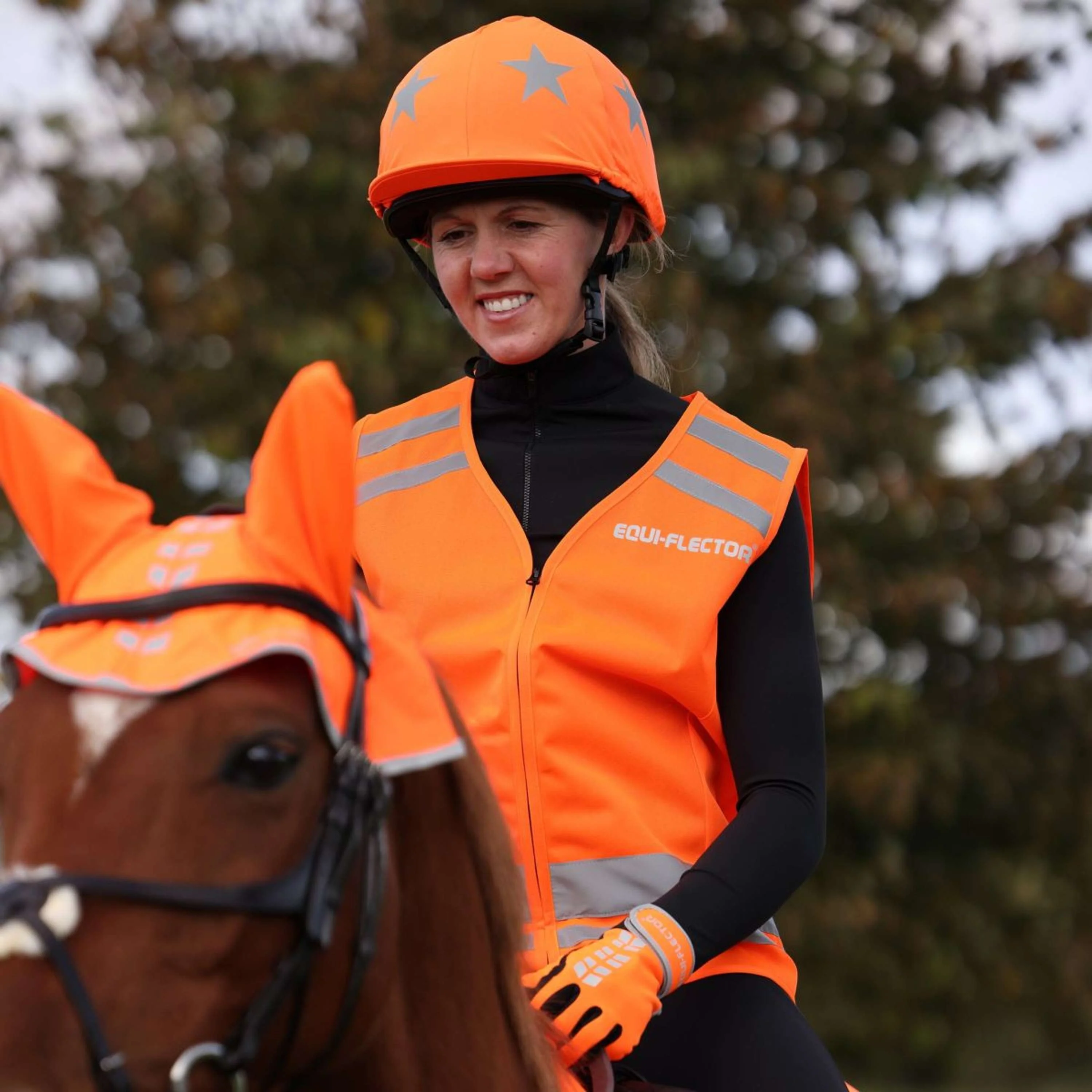 Equi-Flector by Shires Gilet di Sicurezza Arancia - Image 3