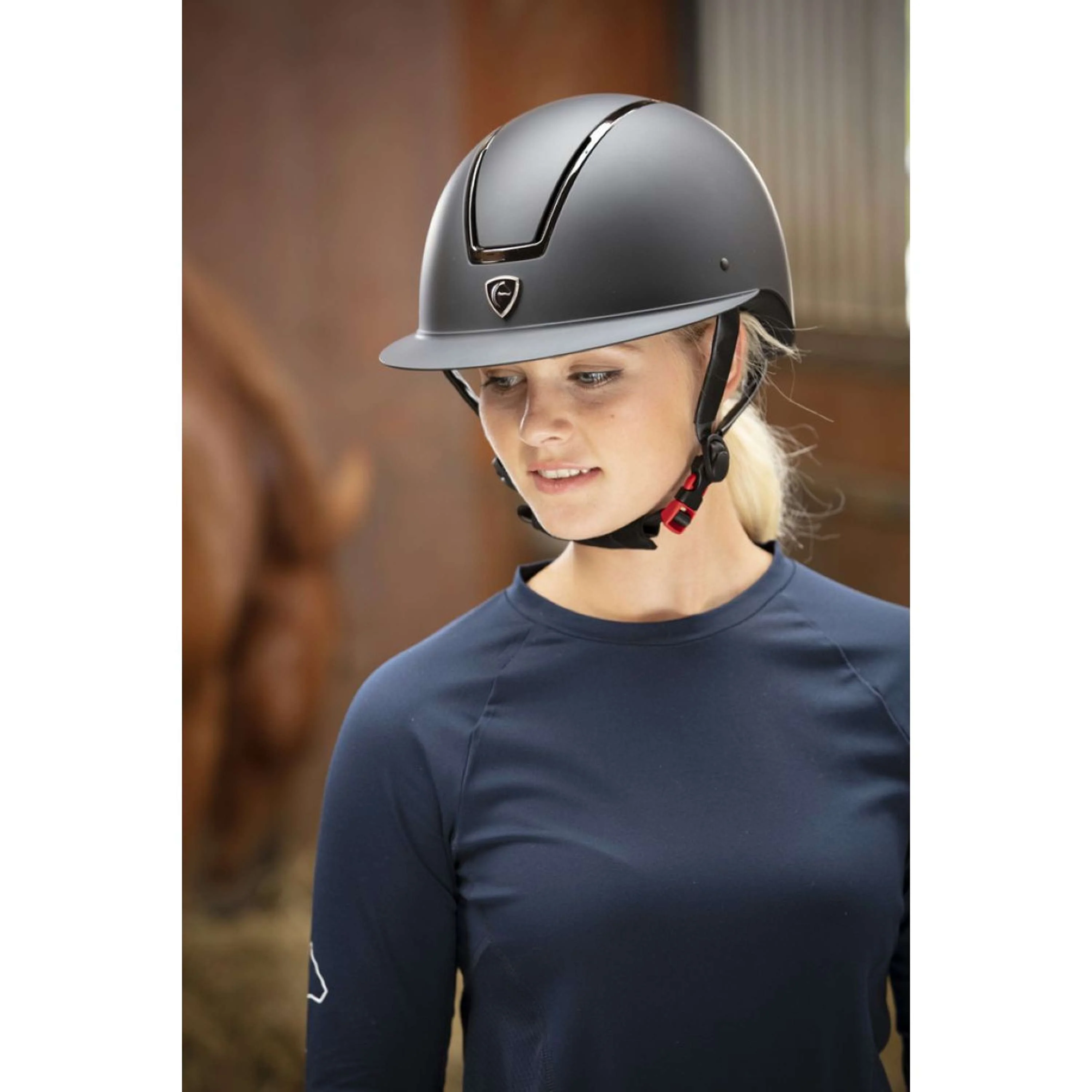 EQUITHÈME Casco da equitazione Glint Mat Nero - Image 2