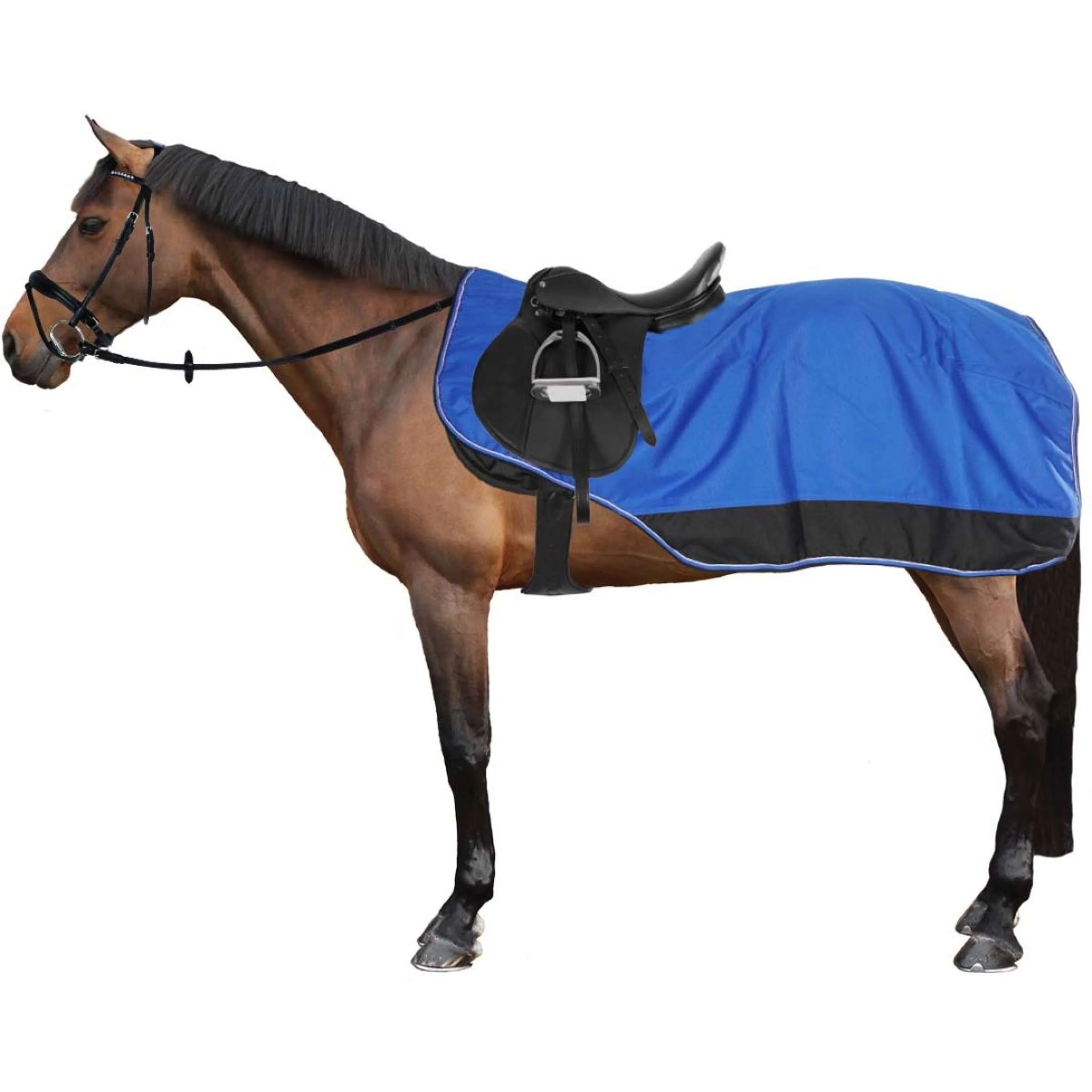 EQUITHÈME Coperta da esercizio Tyrex 1200D Fleece Blu/Nero