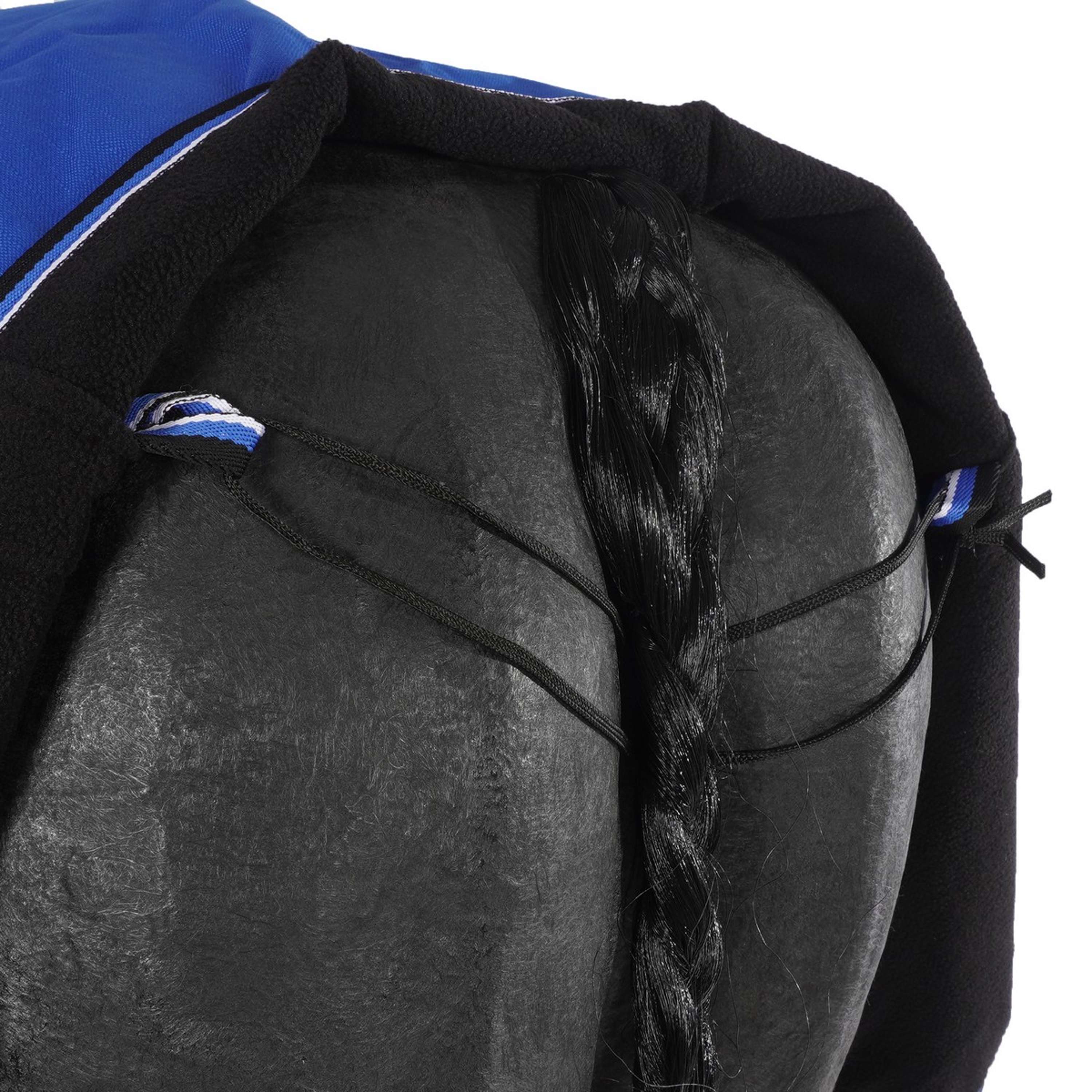 EQUITHÈME Coperta da esercizio Tyrex 1200D Fleece Blu/Nero - Image 4