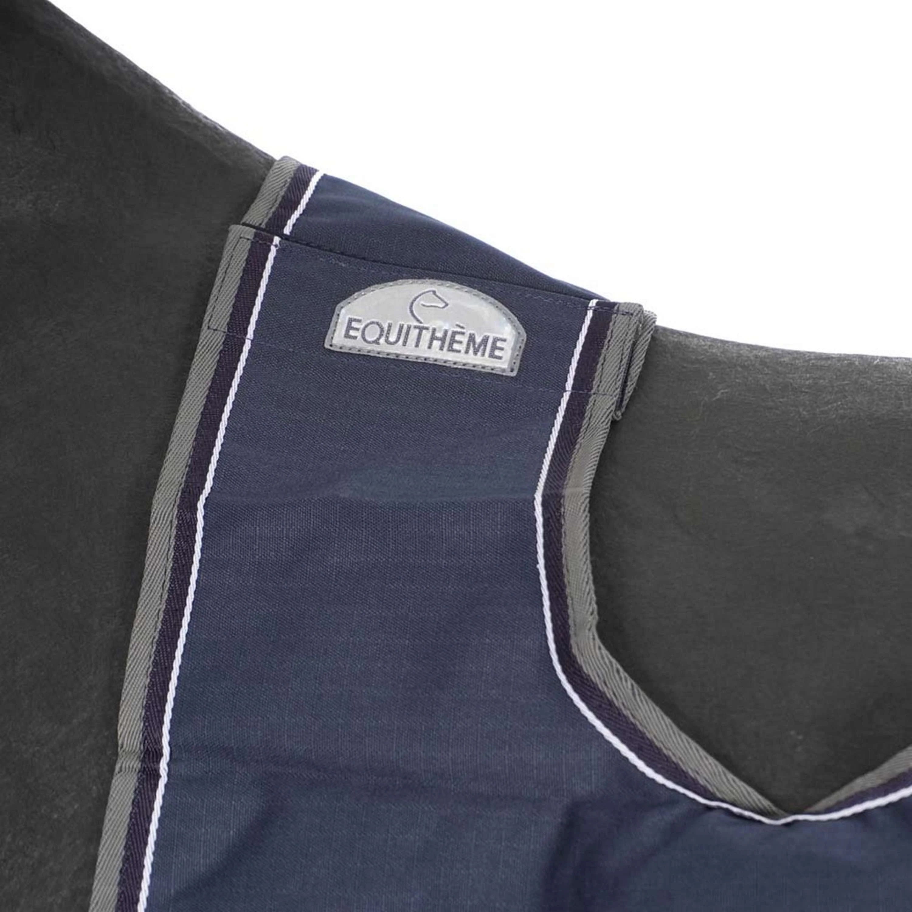 EQUITHÈME Coperta da esercizio Tyrex Polycotton 600D Nero/Blu - Image 2