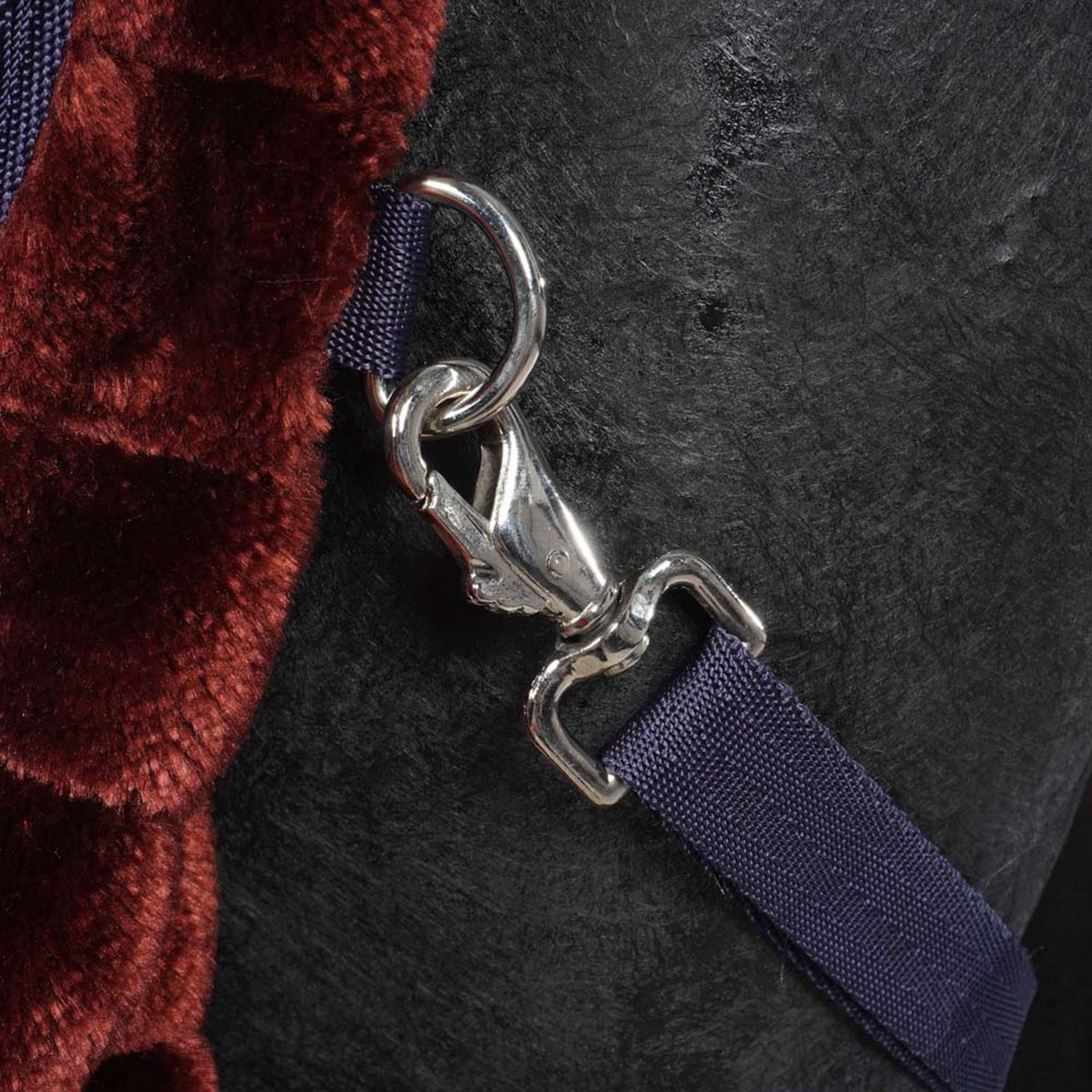 EQUITHÈME Coperta da scuderia Teddy Foderato con Pelle di Pecora Sintetica Navy - Image 6
