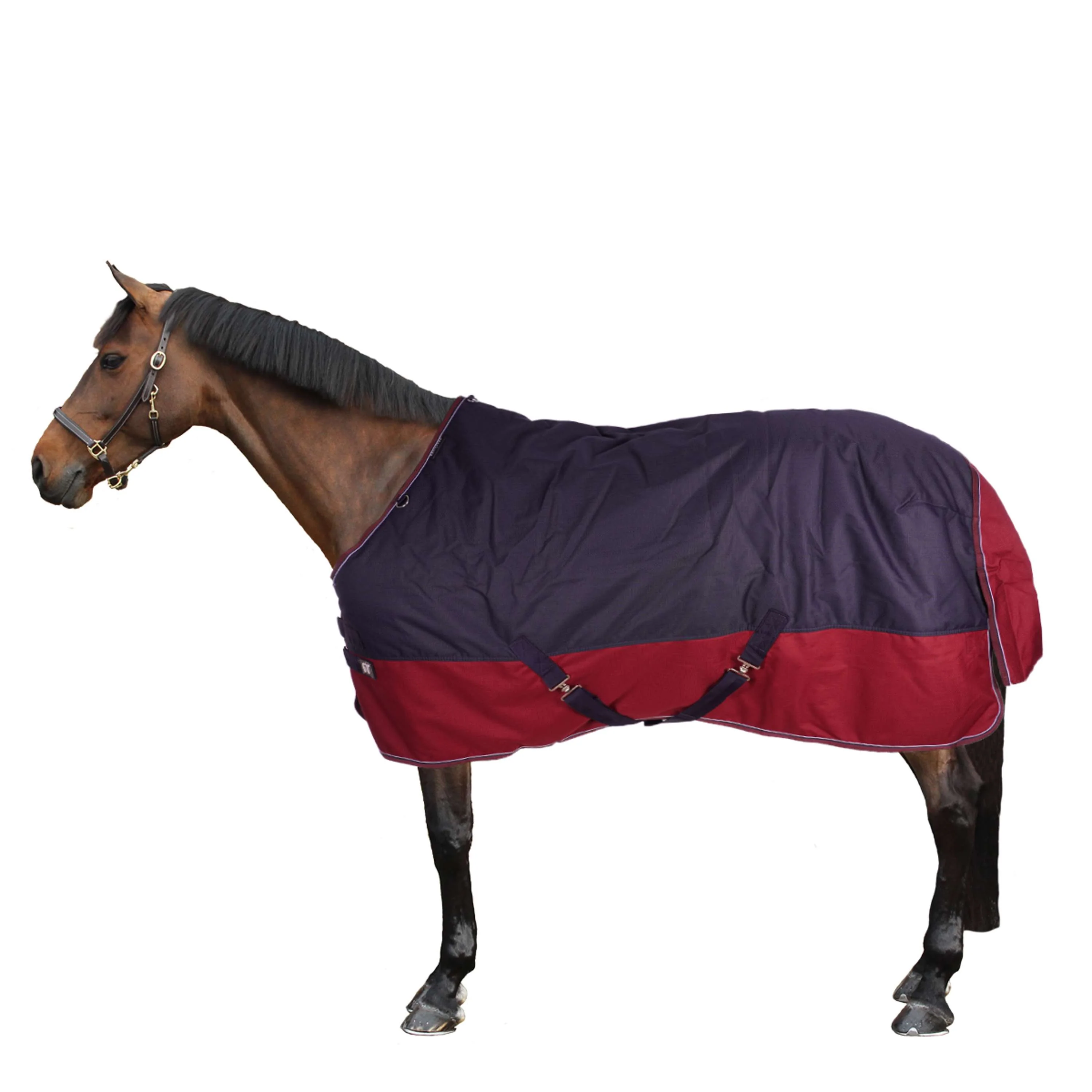 EQUITHÈME Coperta Impermeabile Tyrex 1200D 0 g Navy/Bordeaux