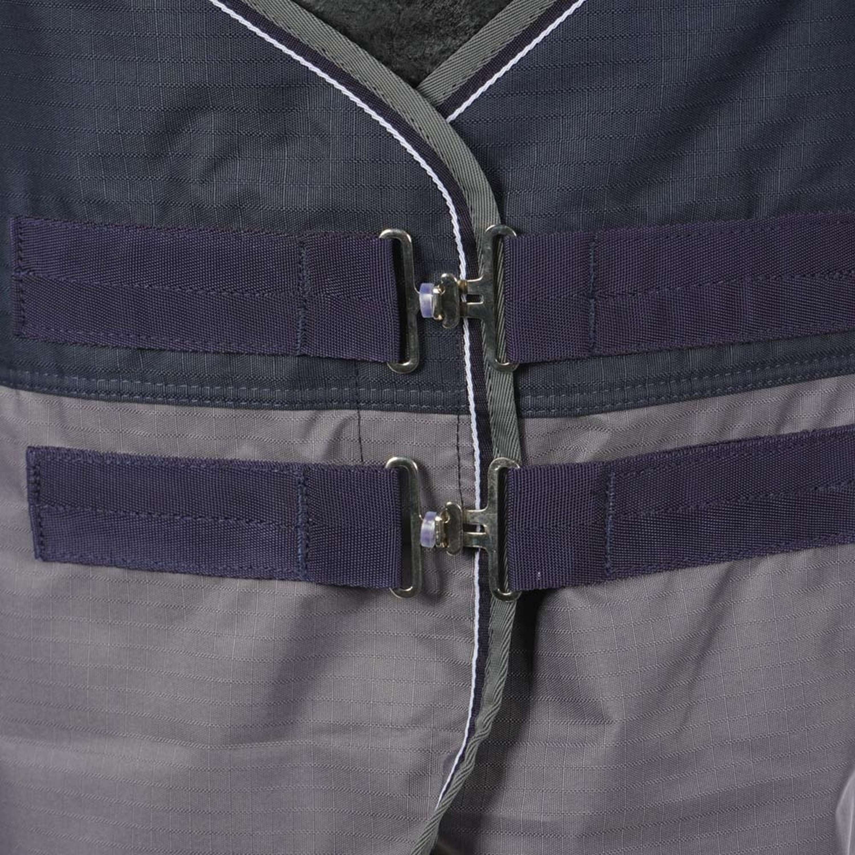 EQUITHÈME Coperta Impermeabile Tyrex 600D Punti blu scuro/grigi - Image 5