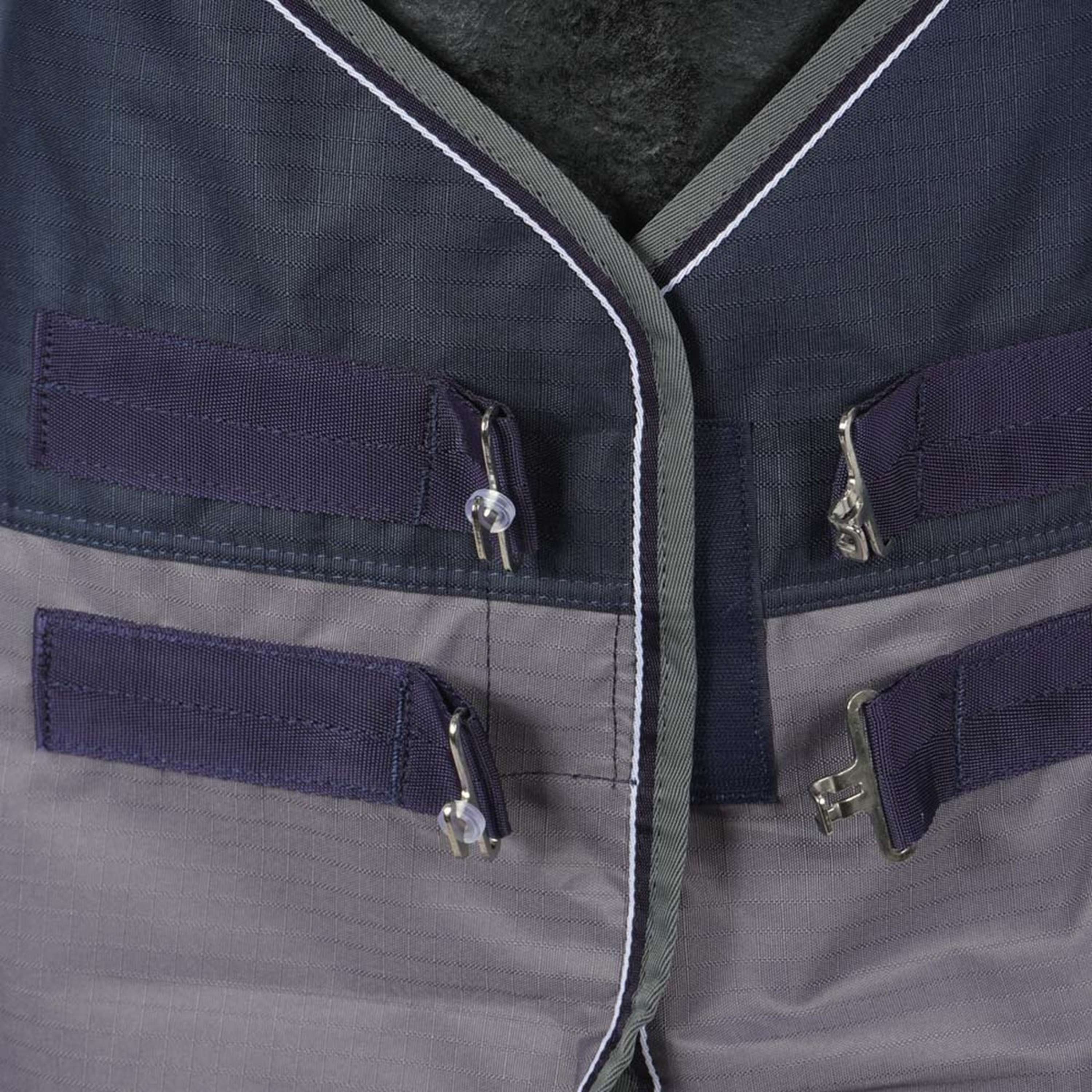 EQUITHÈME Coperta Impermeabile Tyrex 600D Punti blu scuro/grigi - Image 6