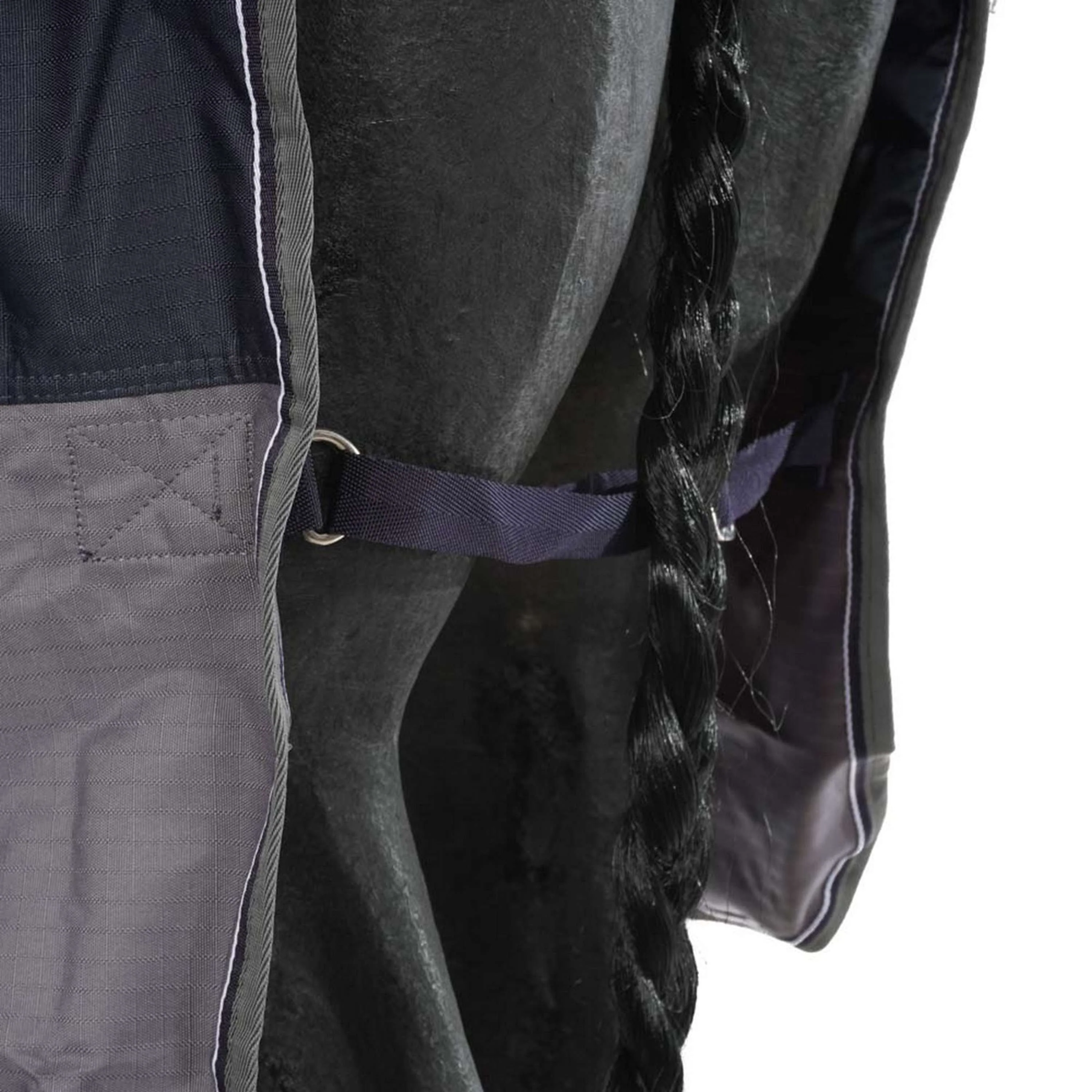 EQUITHÈME Coperta Impermeabile Tyrex 600D Punti blu scuro/grigi - Image 9