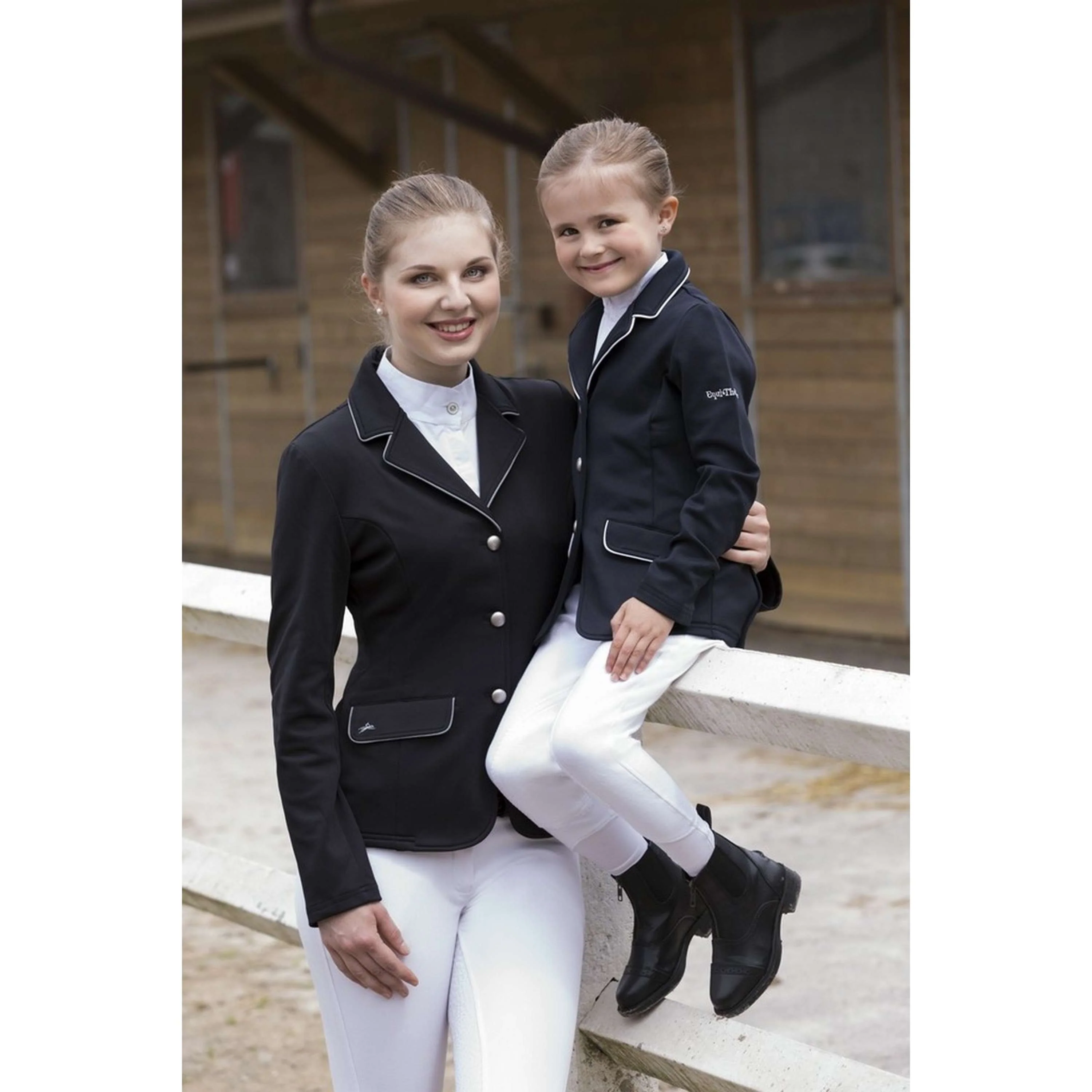 EQUITHÈME Giacca da Competizione Soft Classic Blu navy/bianco - Image 6