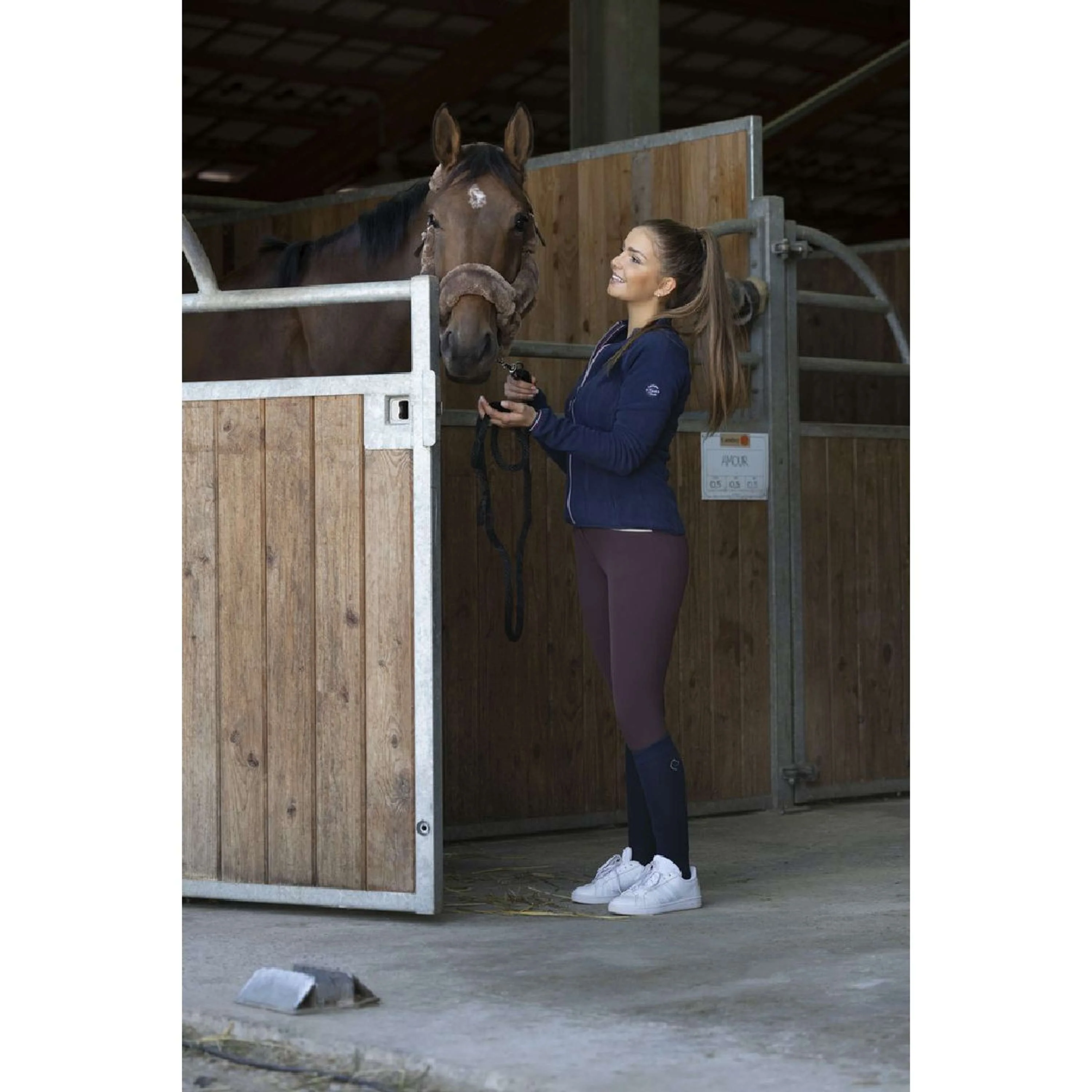 EQUITHÈME Gilet in Pile Lena Navy