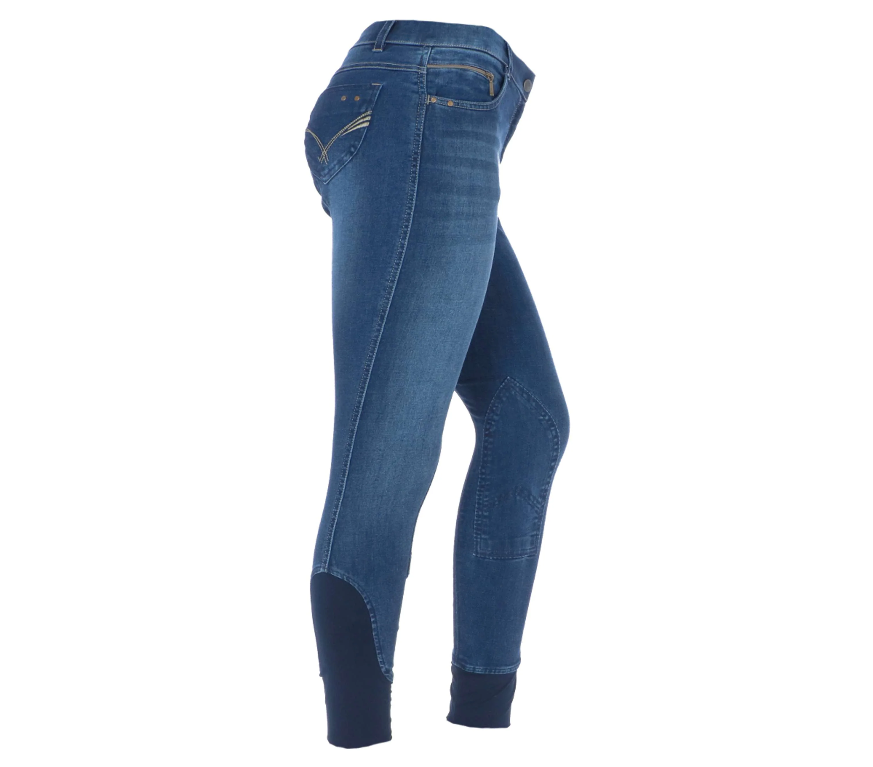 EQUITHÈME Jeans Texas Blu denim/beige - Image 4