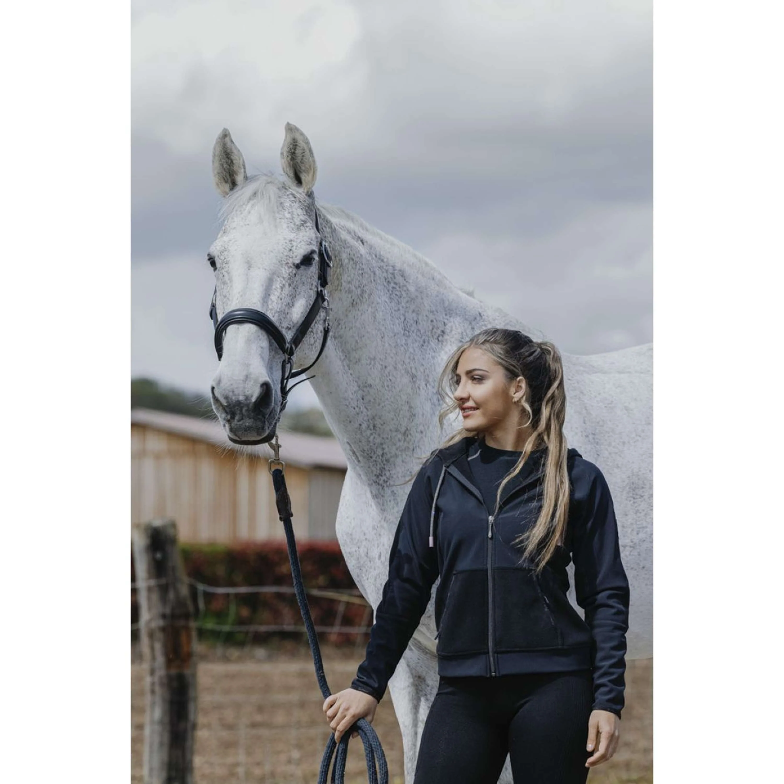 EQUITHÈME Leggings da Equitazione Acacia Nero - Image 3