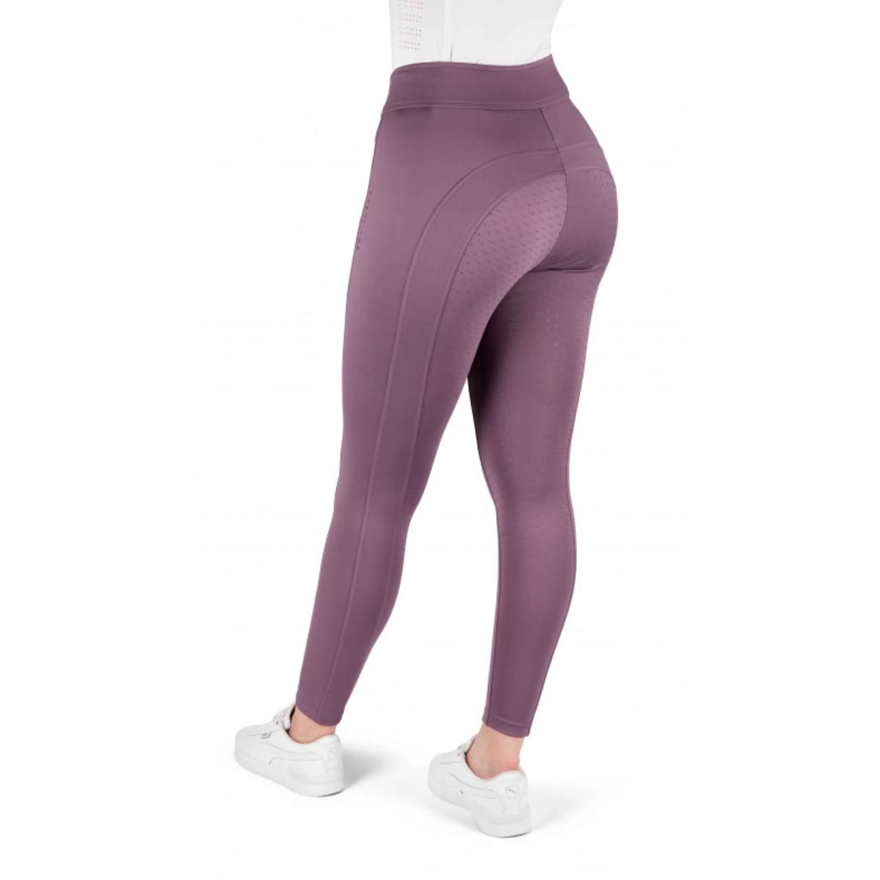 EQUITHÈME Leggings da Equitazione Birdy Full Grip Lilla - Image 2