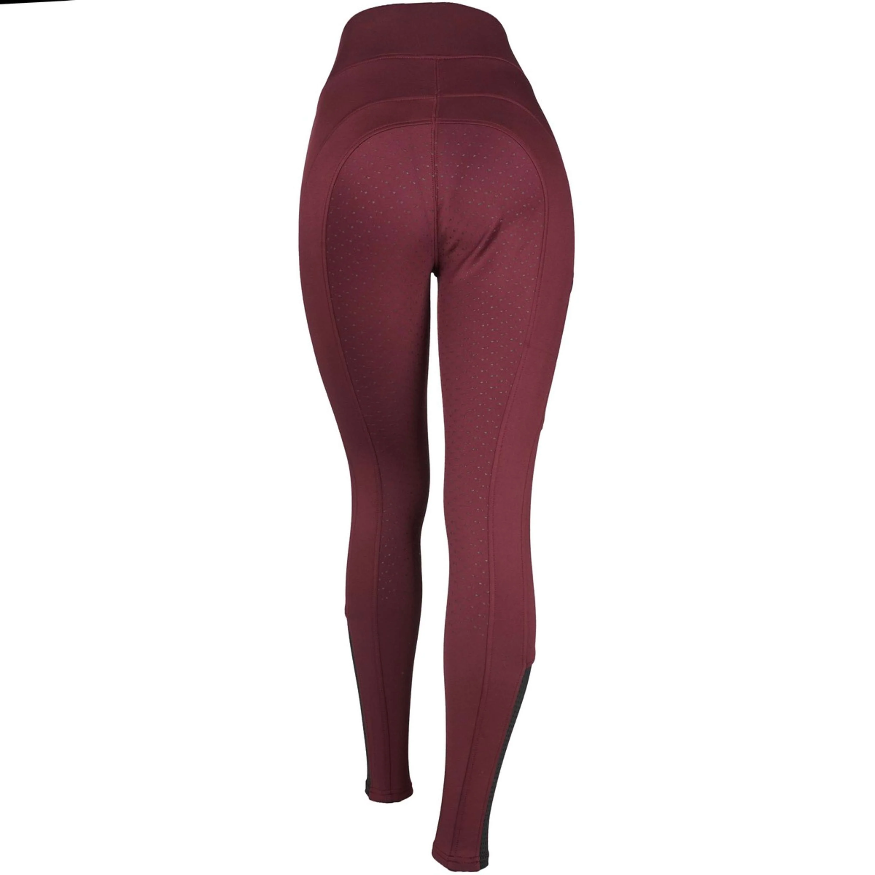 EQUITHÈME Leggings da Equitazione Brigitte Bordeaux - Image 3