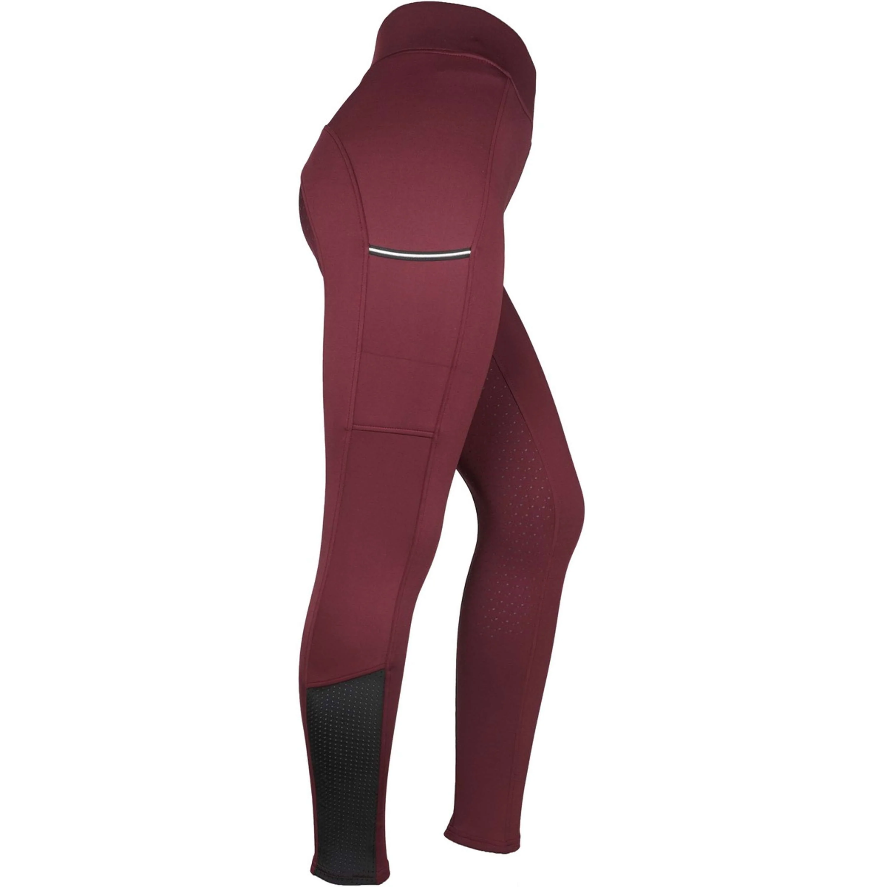 EQUITHÈME Leggings da Equitazione Brigitte Bordeaux - Image 4