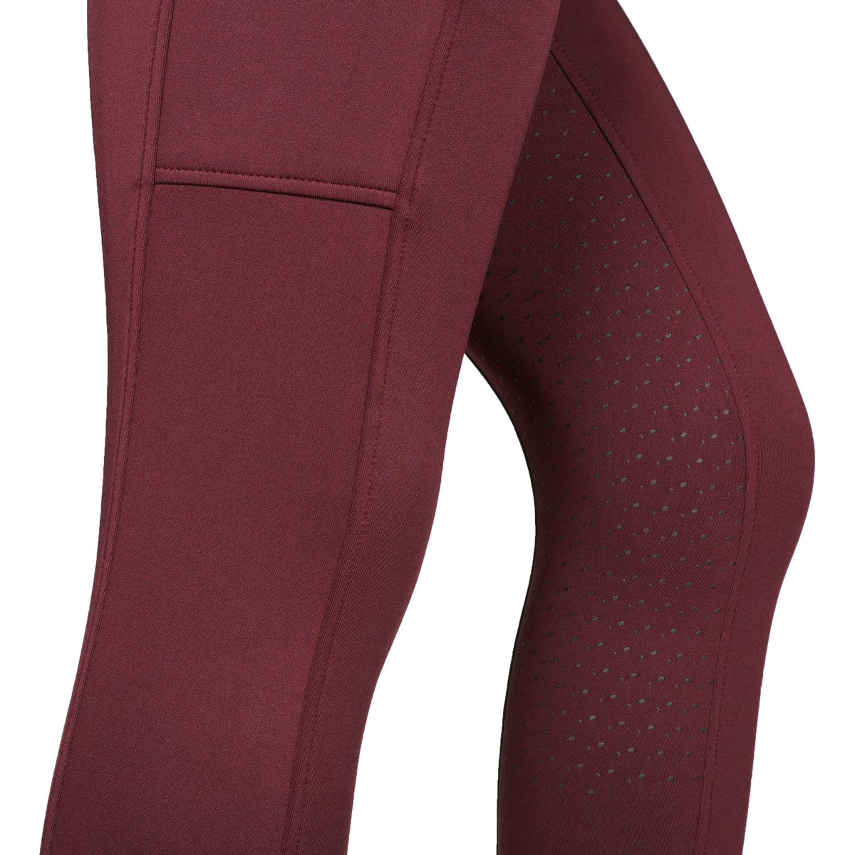 EQUITHÈME Leggings da Equitazione Brigitte Bordeaux - Image 8