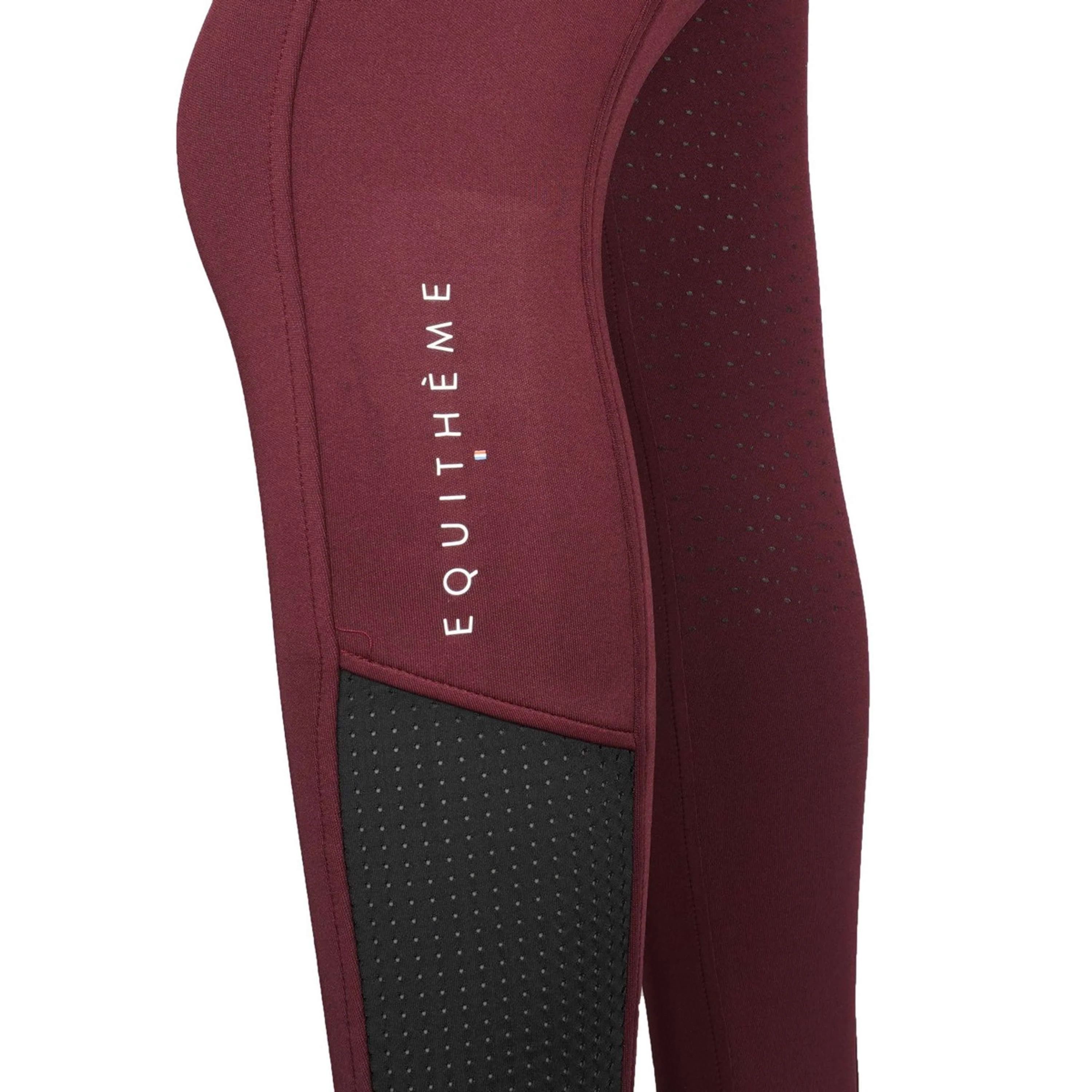 EQUITHÈME Leggings da Equitazione Brigitte Bordeaux - Image 9