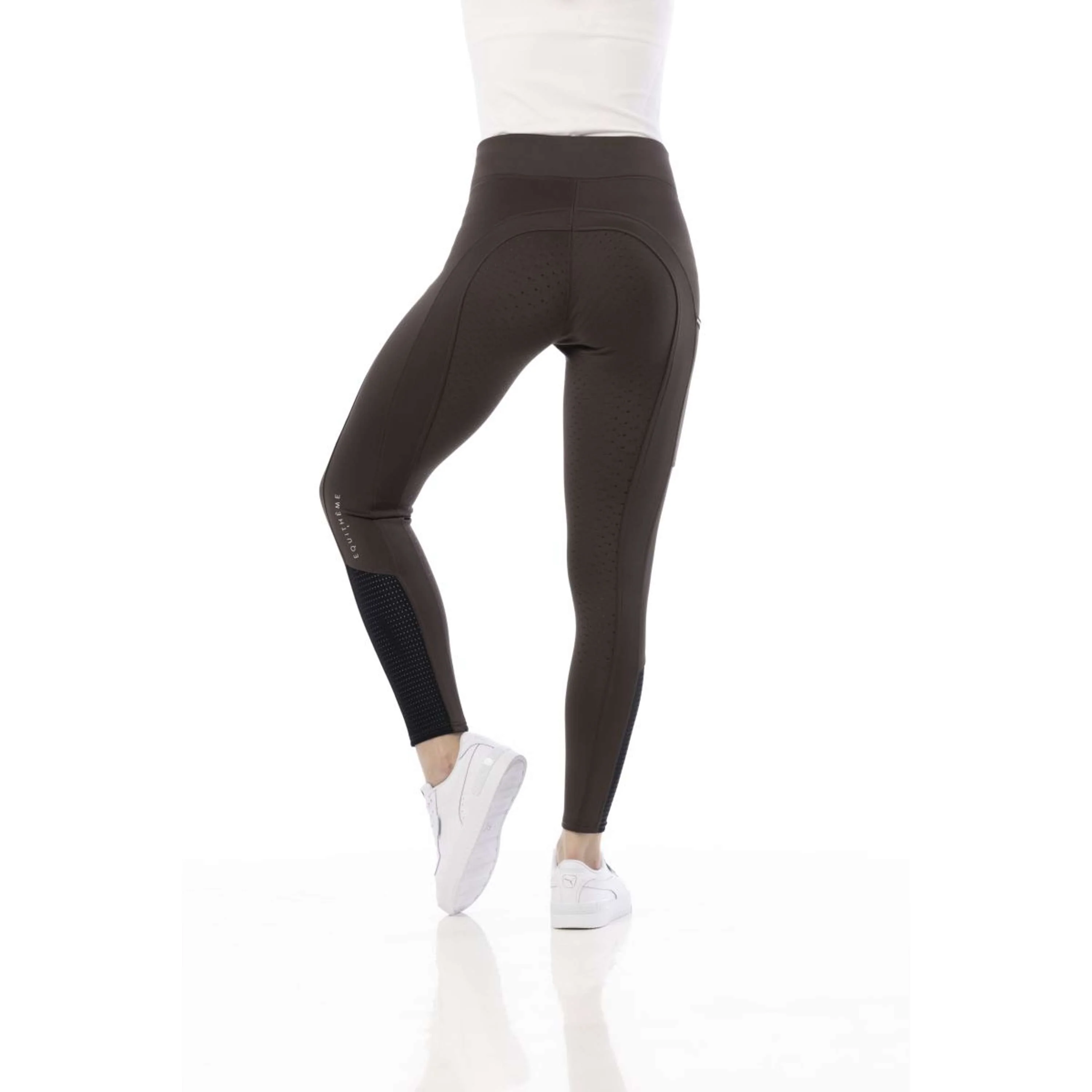 EQUITHÈME Leggings da Equitazione Brigitte Castagno - Image 4