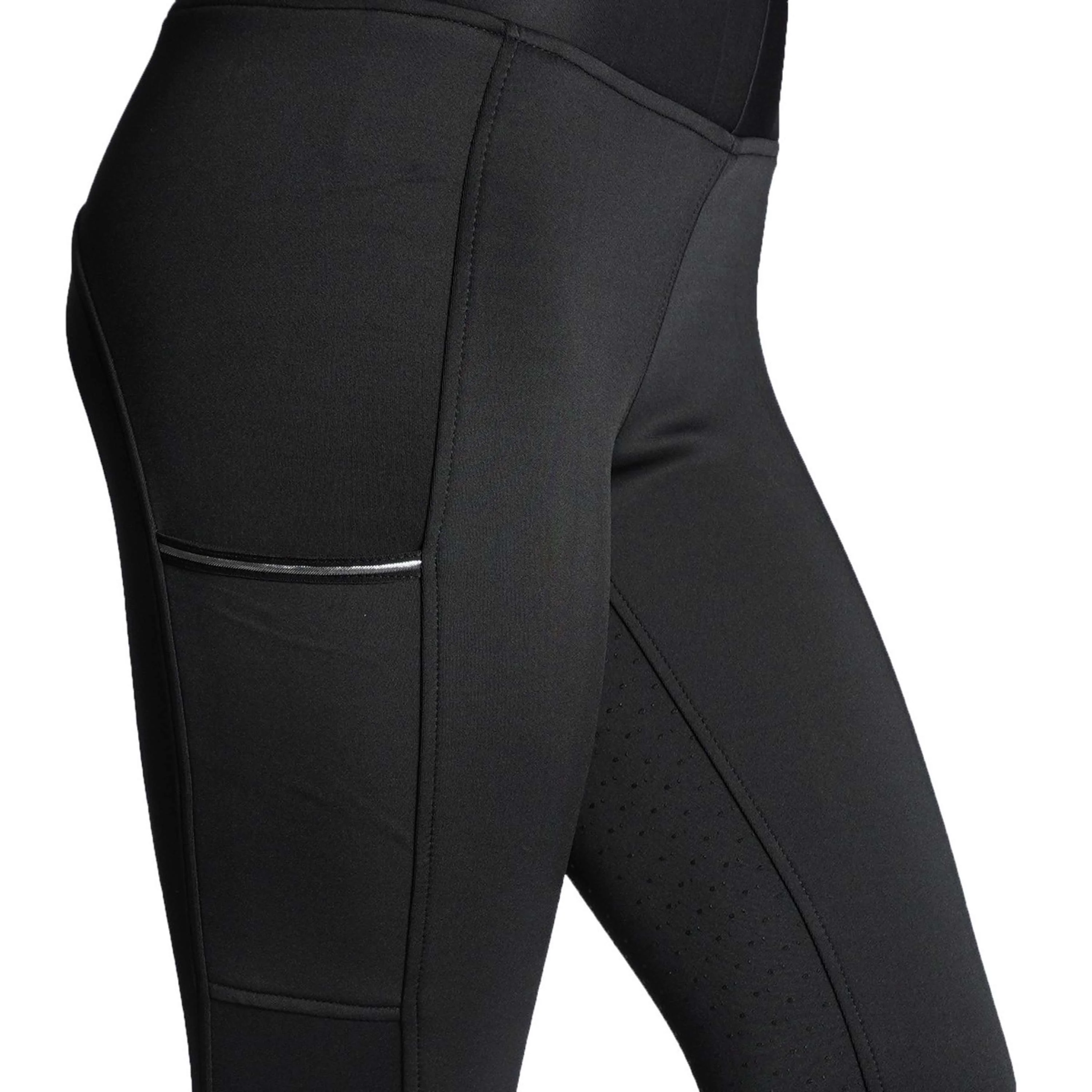 EQUITHÈME Leggings da Equitazione Brigitte Nero - Image 2