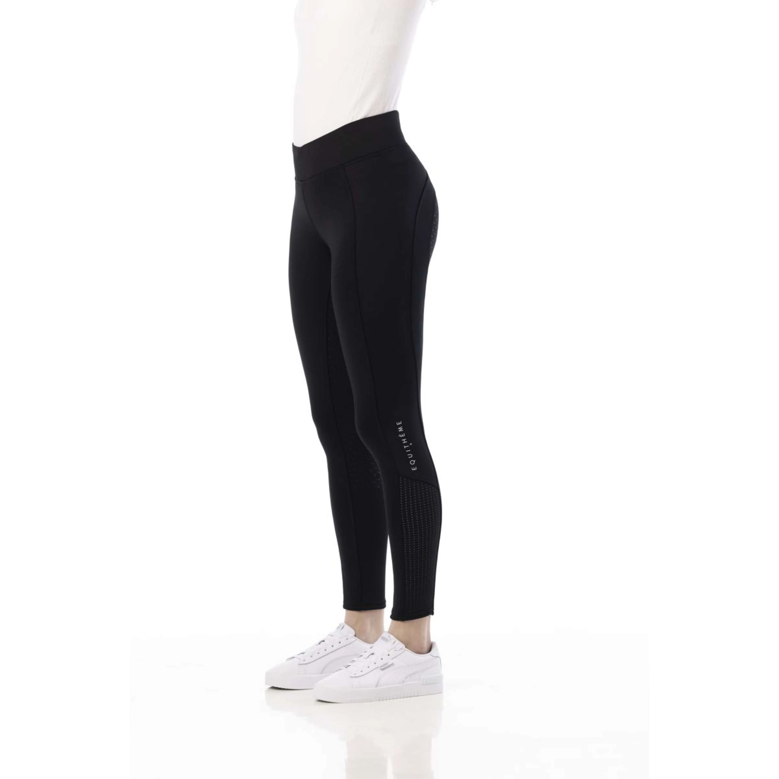 EQUITHÈME Leggings da Equitazione Brigitte Nero - Image 4