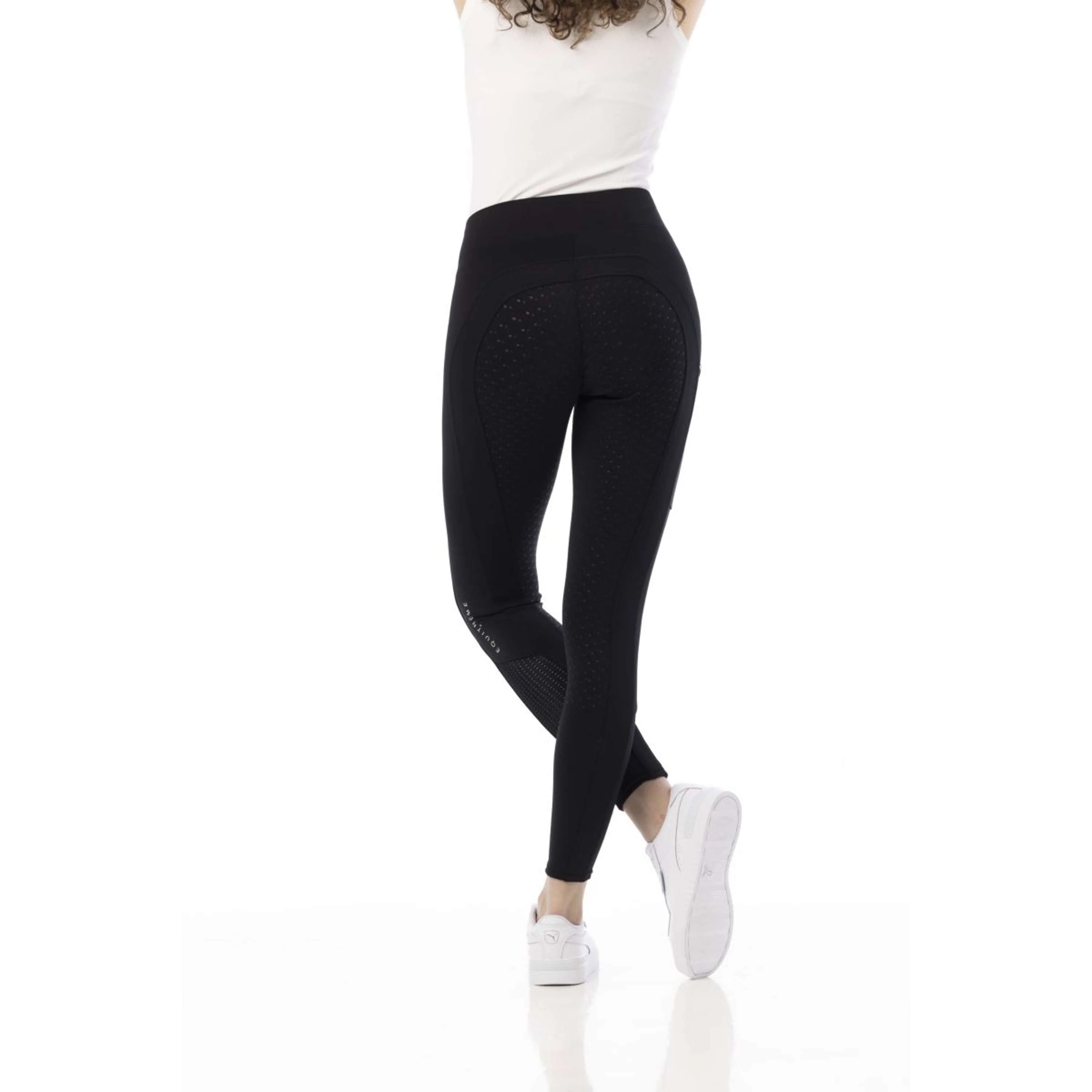 EQUITHÈME Leggings da Equitazione Brigitte Nero - Image 6