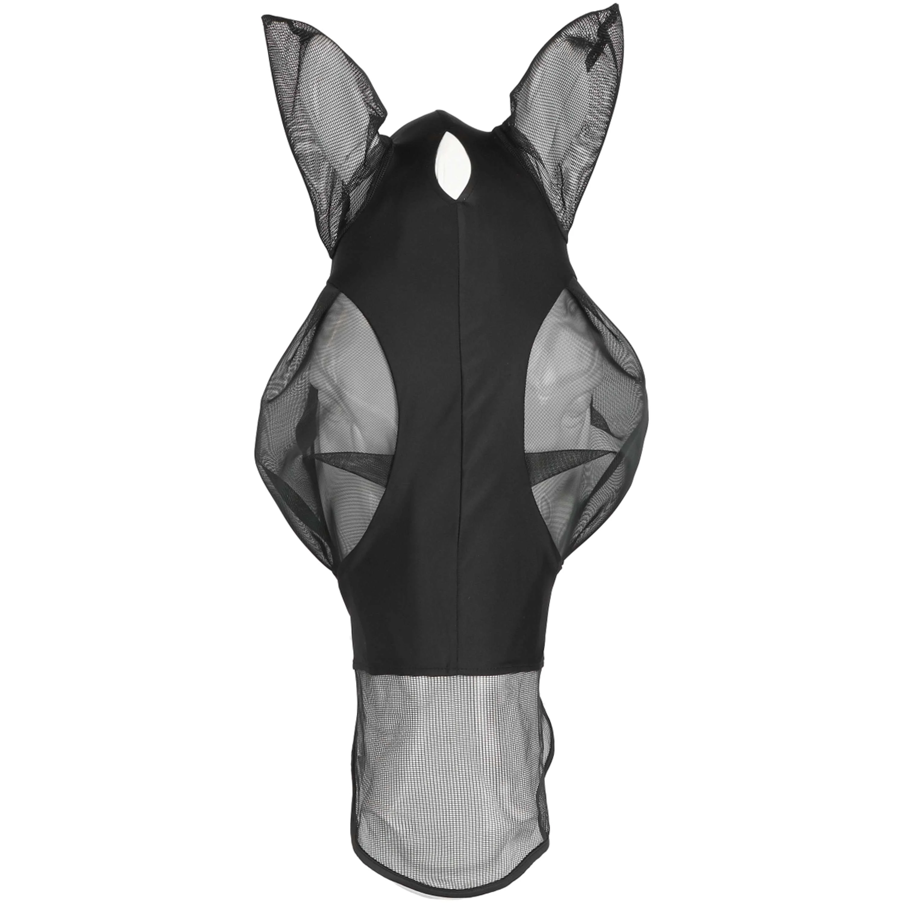 EQUITHÈME Maschera per Mosche Lycra UV protection Con Rete per Naso Nero - Image 5