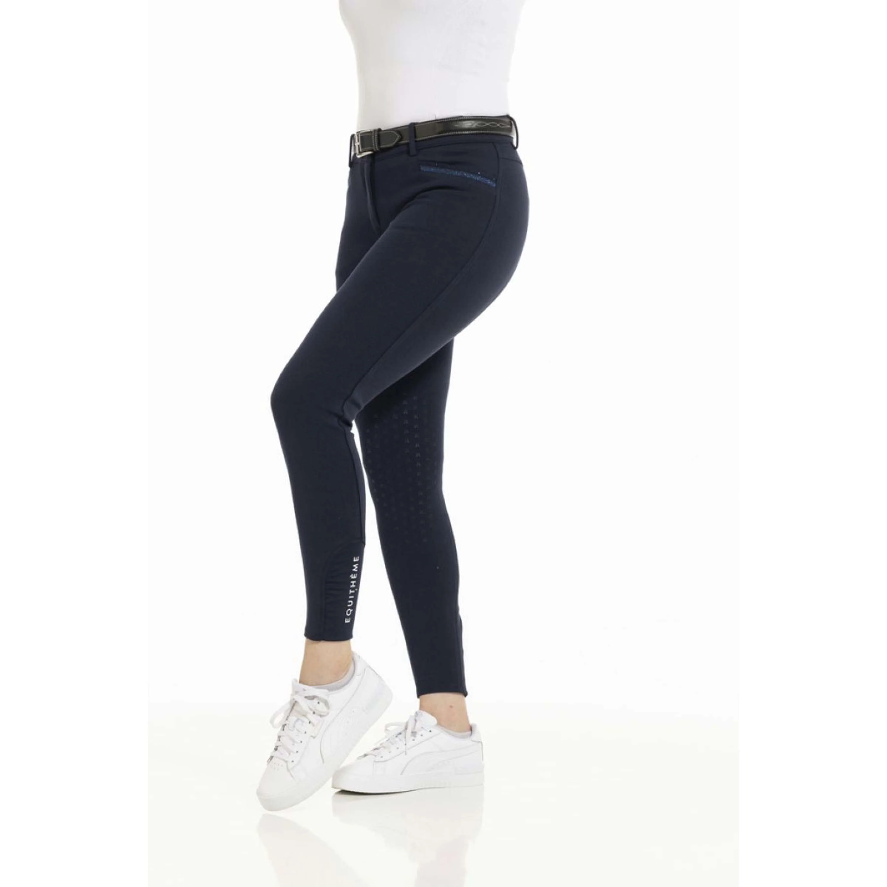 EQUITHÈME Calzoni Kim Organic Cotton Navy - Image 3