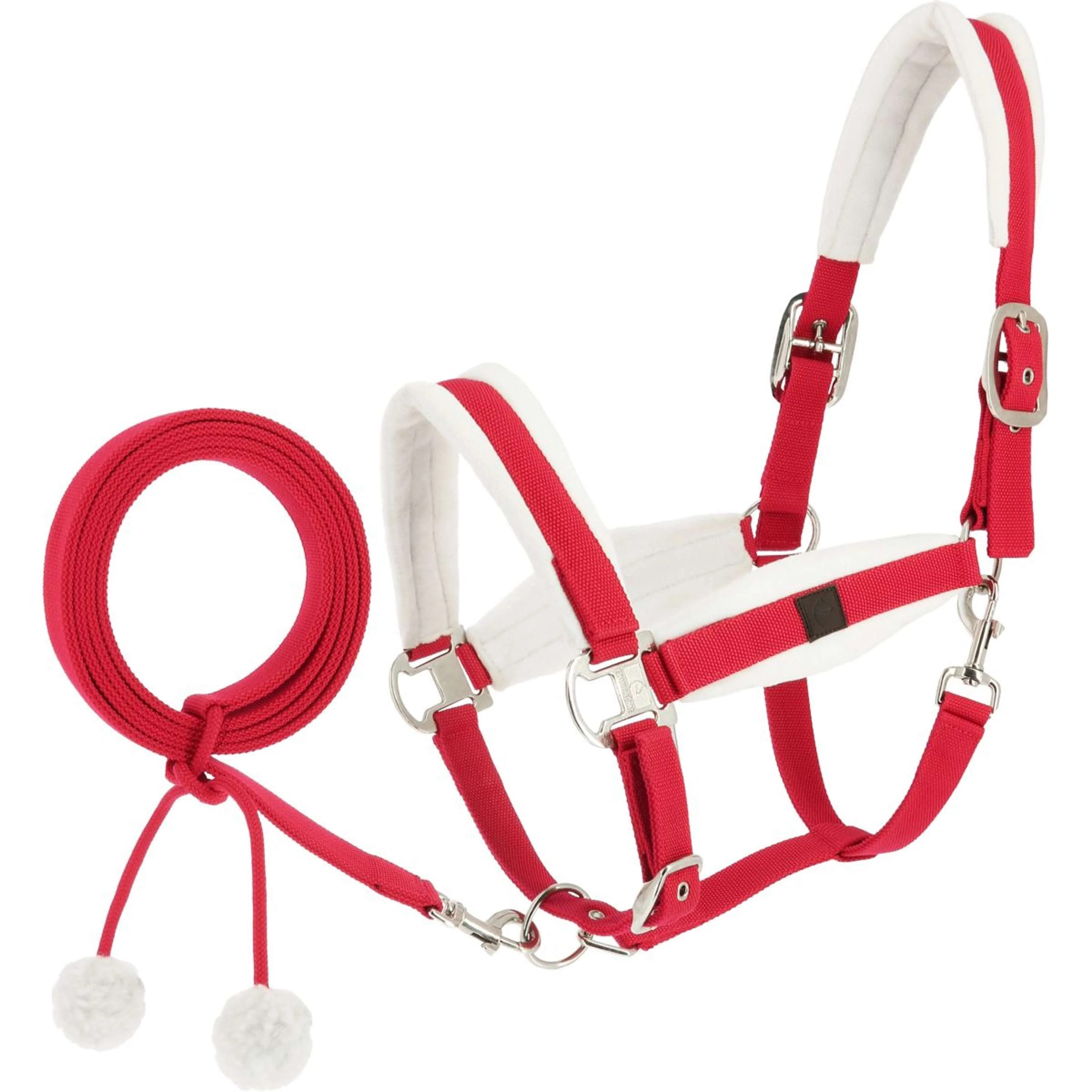 EQUITHÈME Set Cavezza Natale Rosso