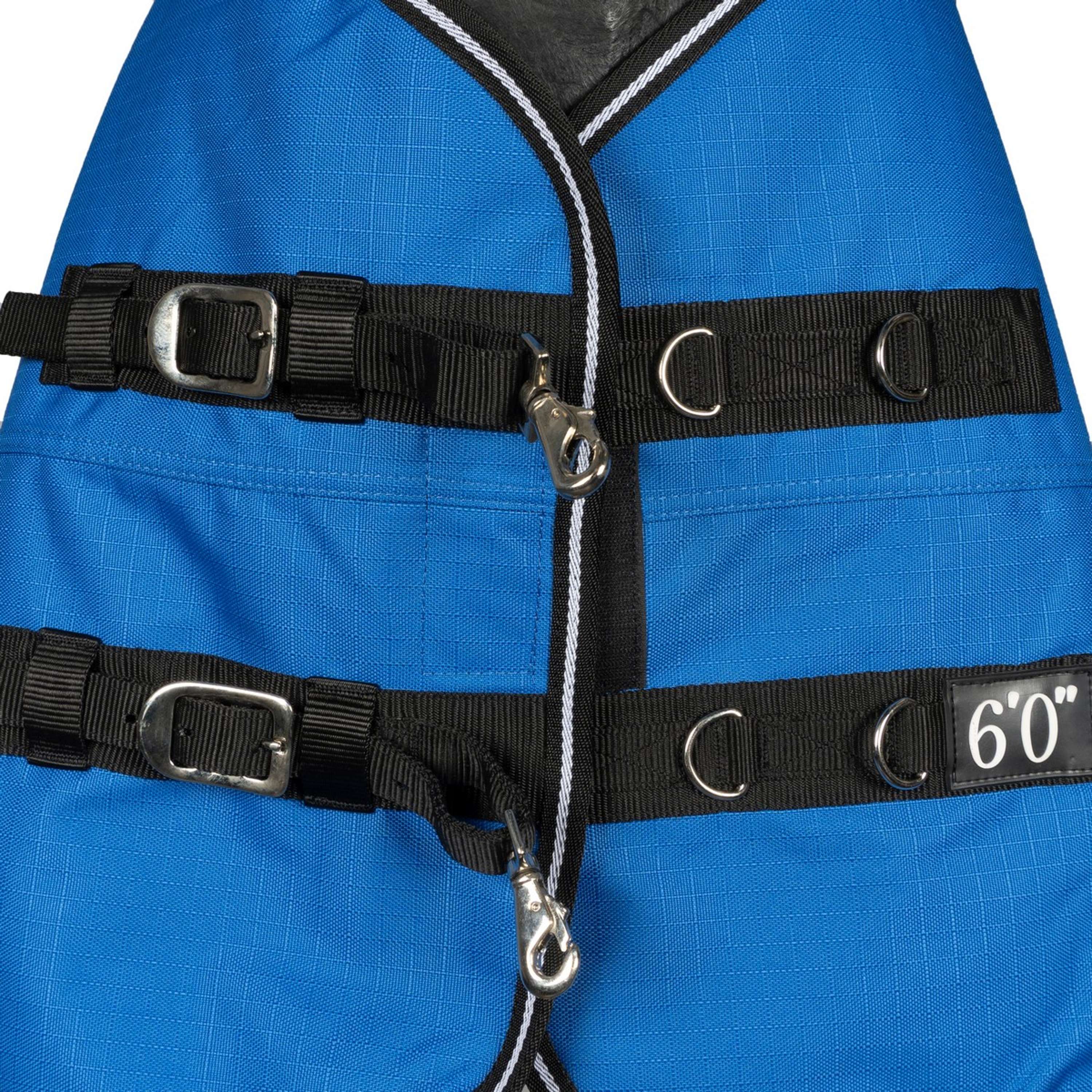 EQUITHÈME Tappeto da Esterno 1200D 50g Aisance High Neck Royal Blue - Image 5