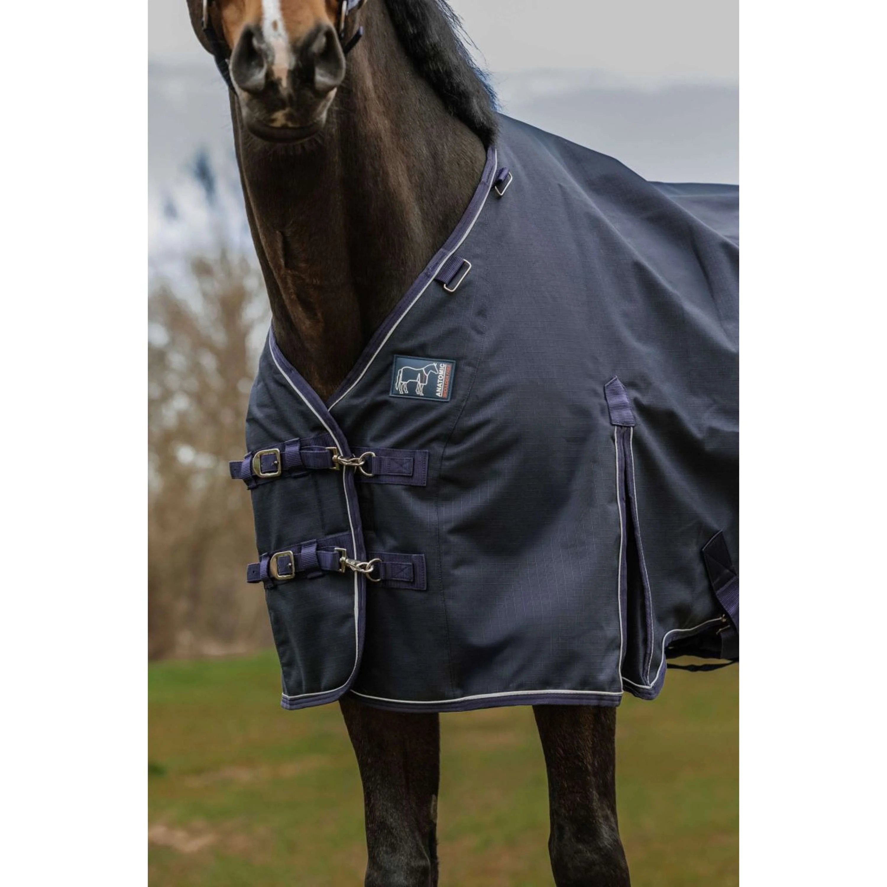 EQUITHÈME Tappeto da Esterno Anatomic 1200D 100g Navy - Image 4