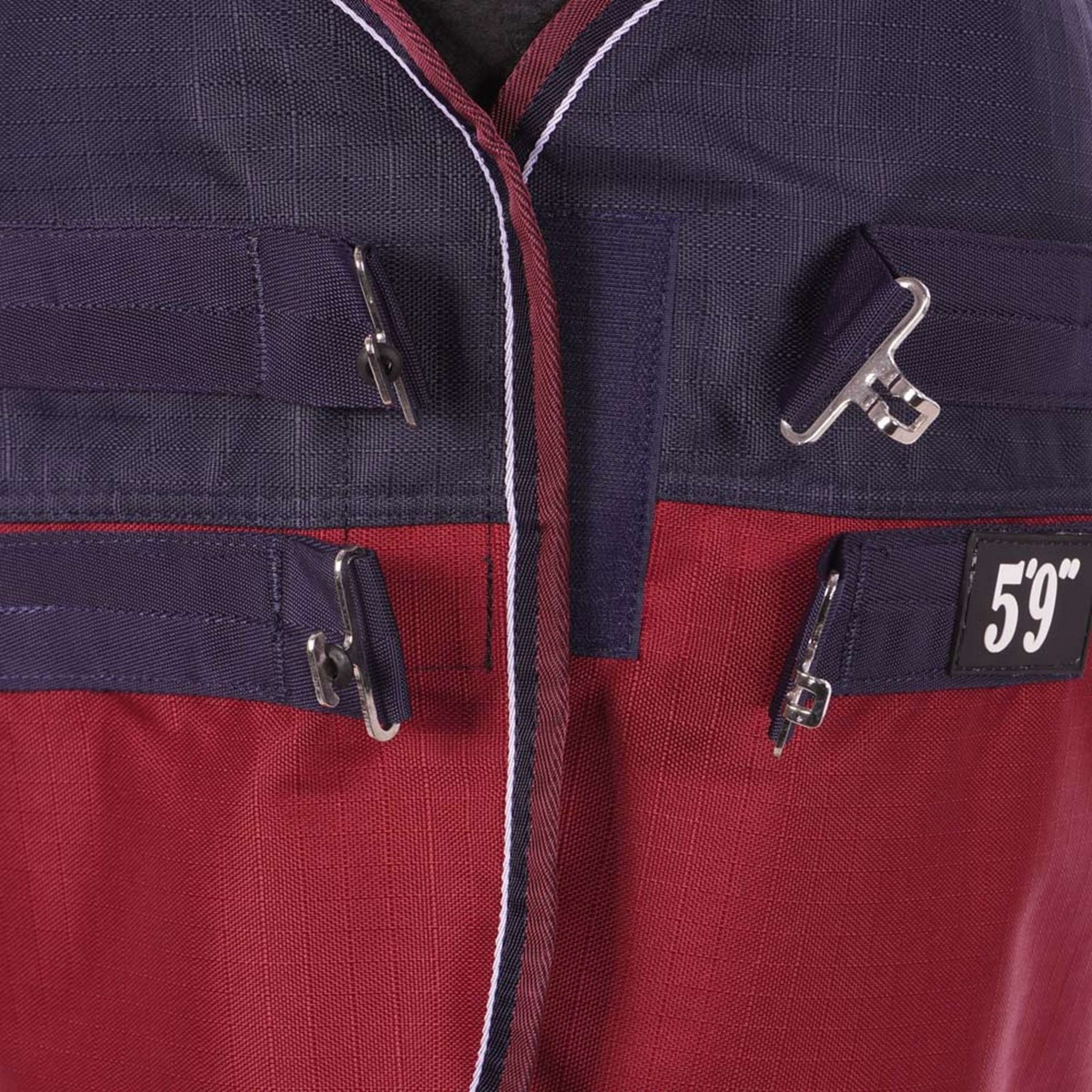 EQUITHÈME Tappeto da Esterno Tyrex 1200D 0g con Mezza Collo Navy/Bordeaux - Image 7