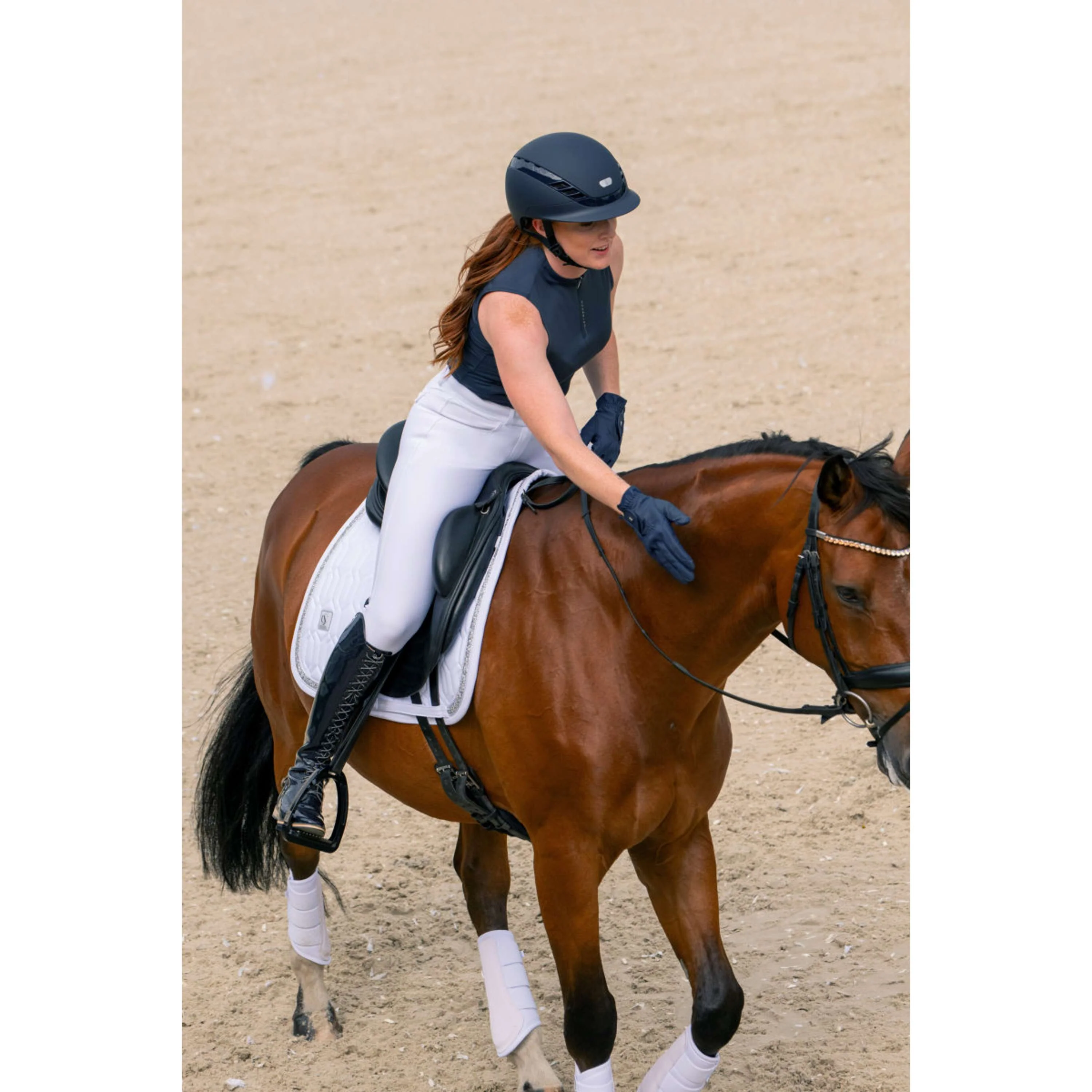 Eskadron Sottosella Classic Sports Softshell Jewel Dressage Bianco - Image 5