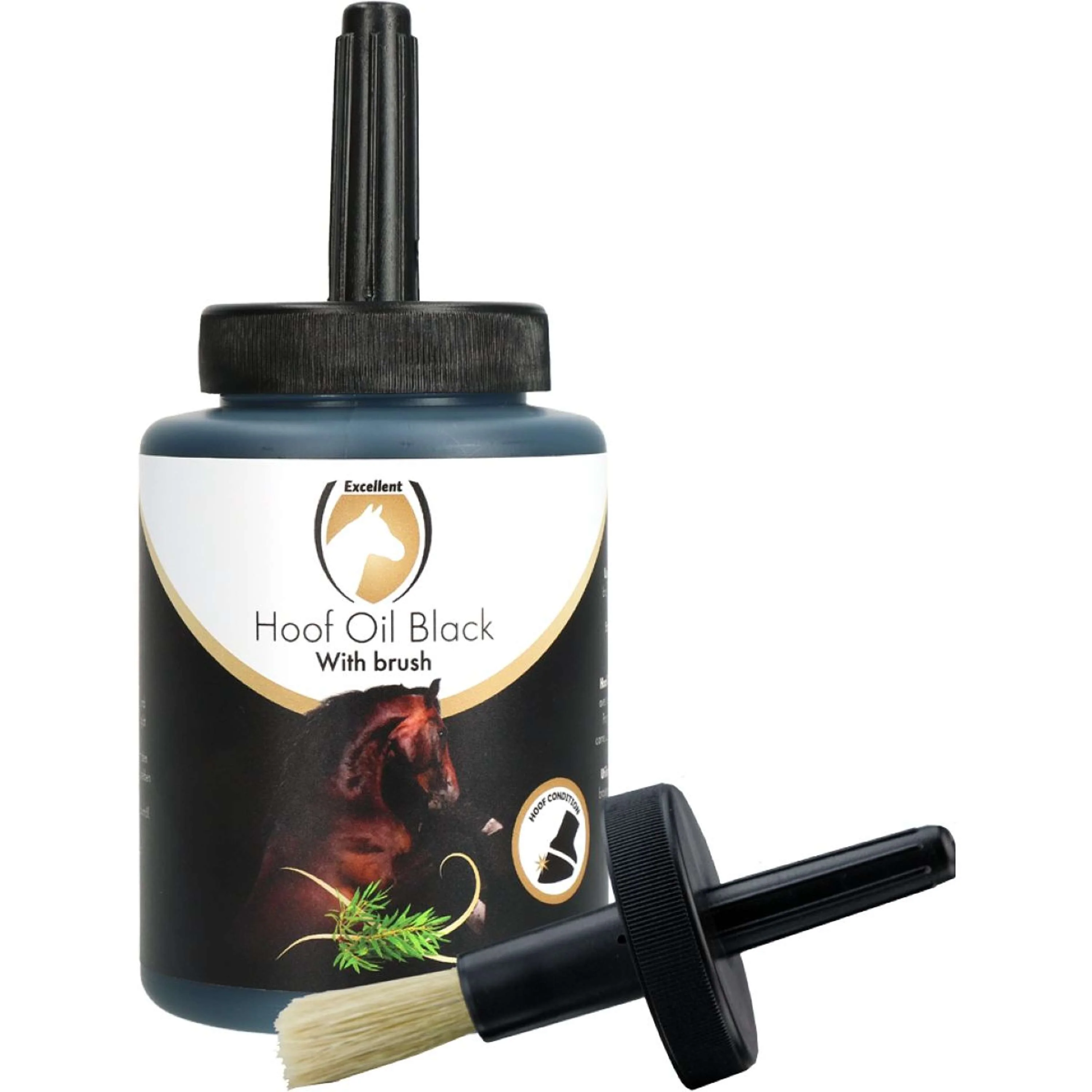 Excellent Olio per zoccoli con Pennello Nero
