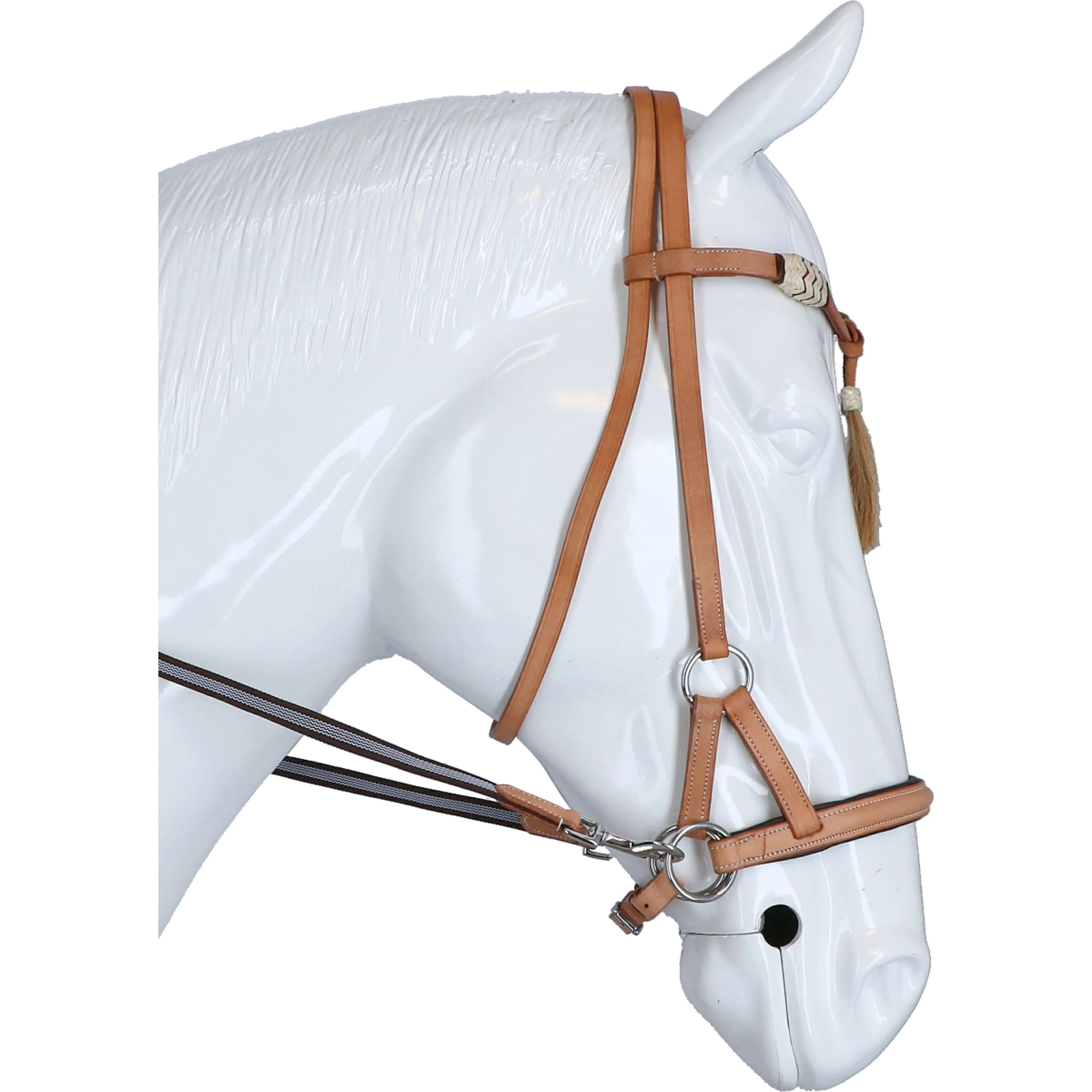 F.R.A. Briglia senza Morso Shango Side Pull Western Look Naturale - Image 4