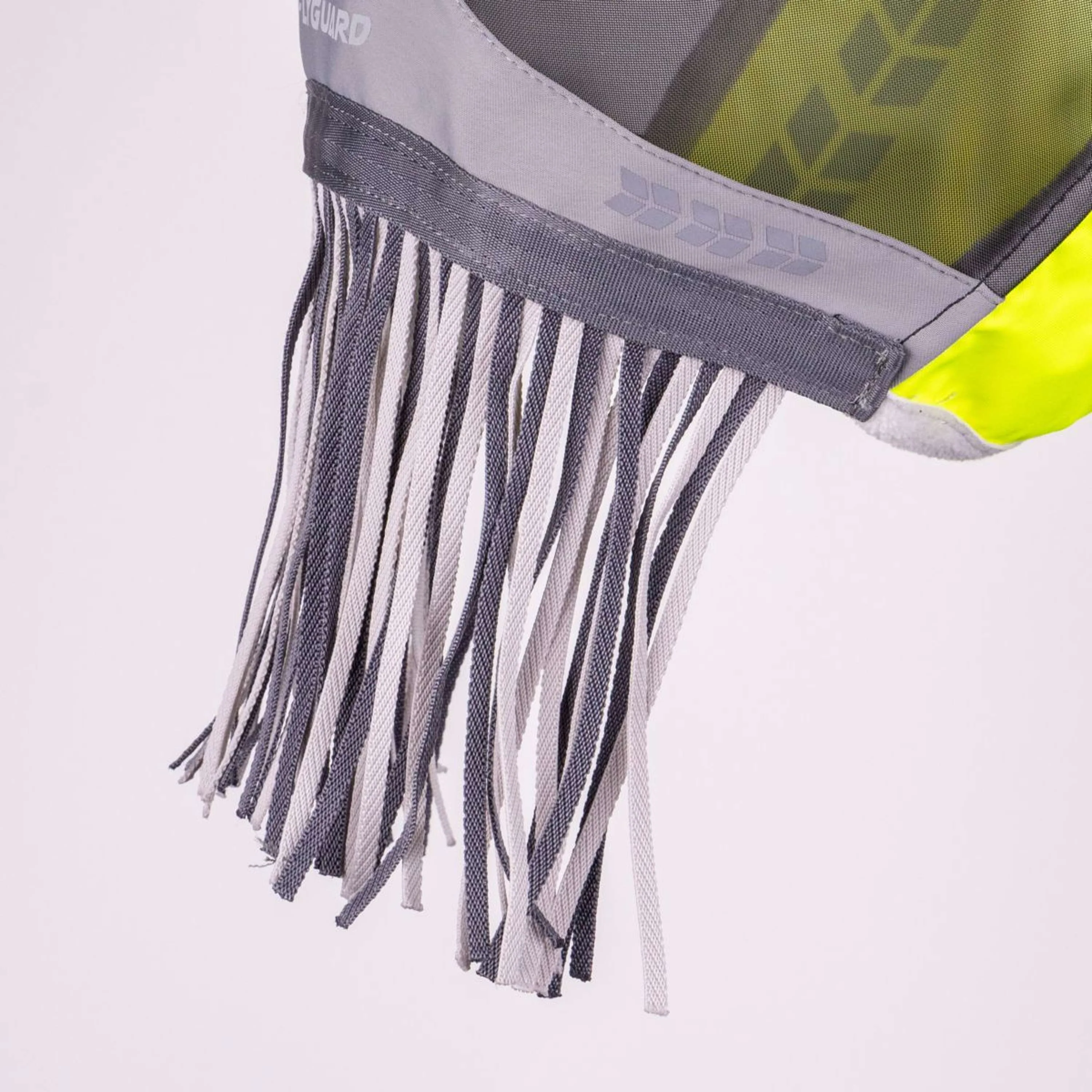 FlyGuard by Shires Maschera per Mosche Pro Hi-Viz Fine Mesh con Orecchie e Frange Giallo fluo - Image 5