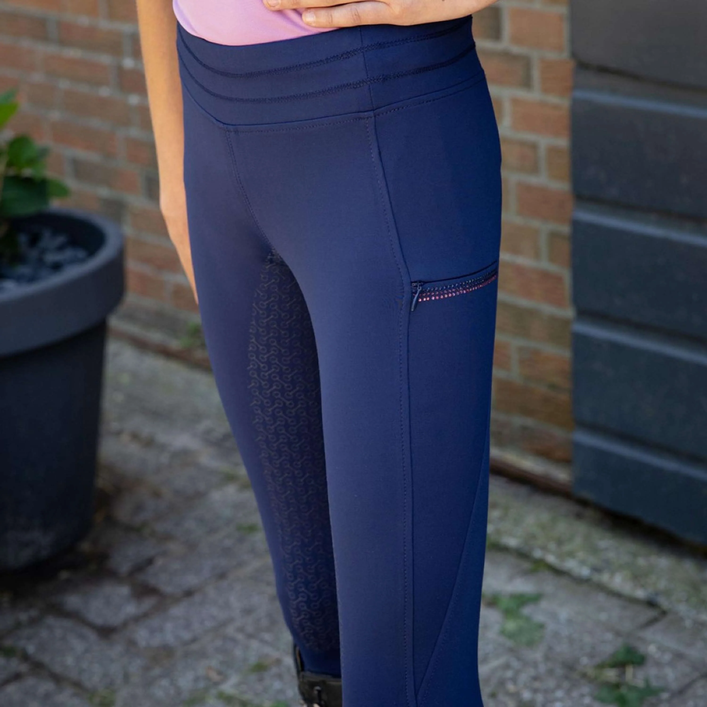 Harry's Horse Leggings da Equitazione Equitights Denici Cavalli Purple Passion Full Grip Peacoat - Image 2