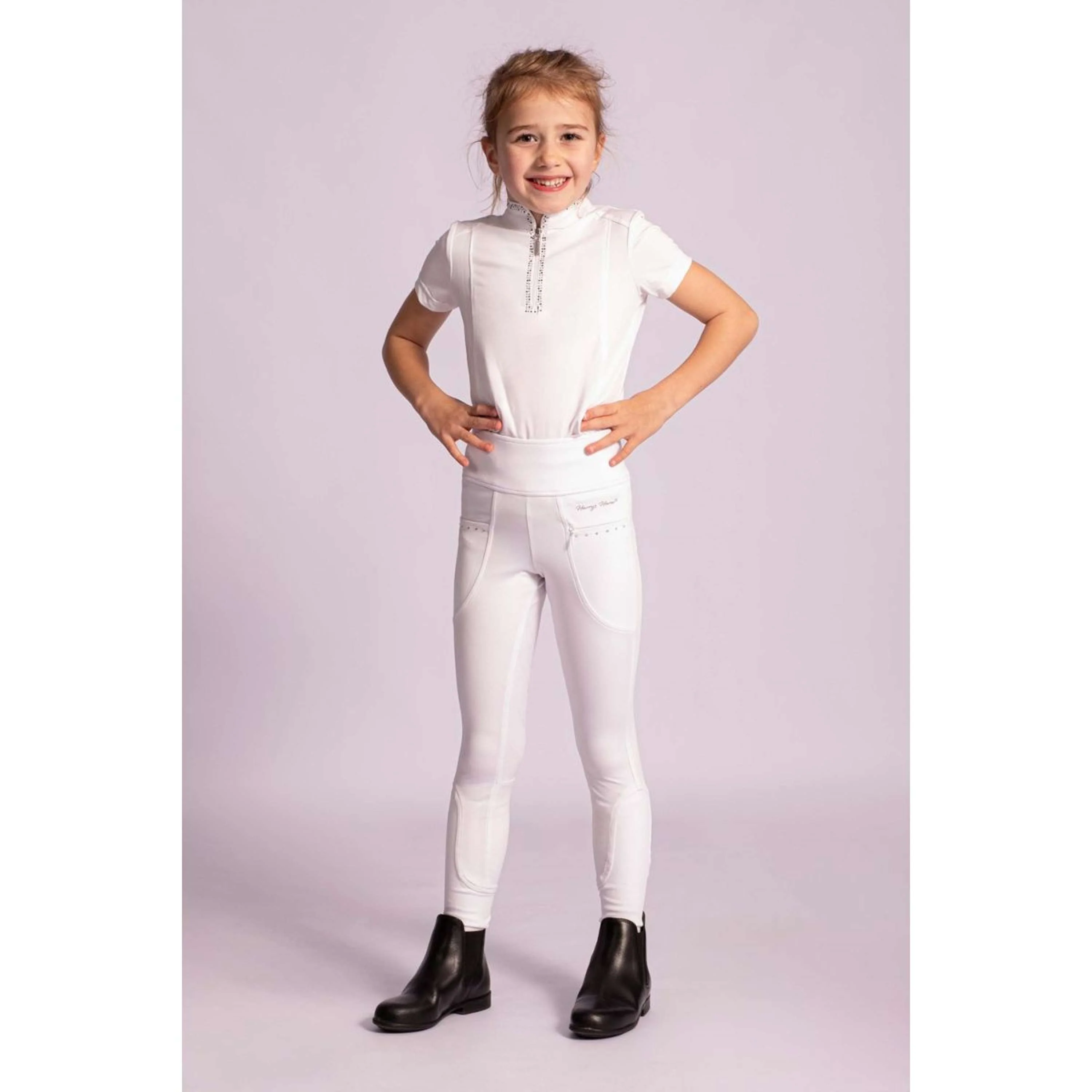 Harry's Horse Leggings da Equitazione Equitights Rookie Full Grip Bianco - Image 2