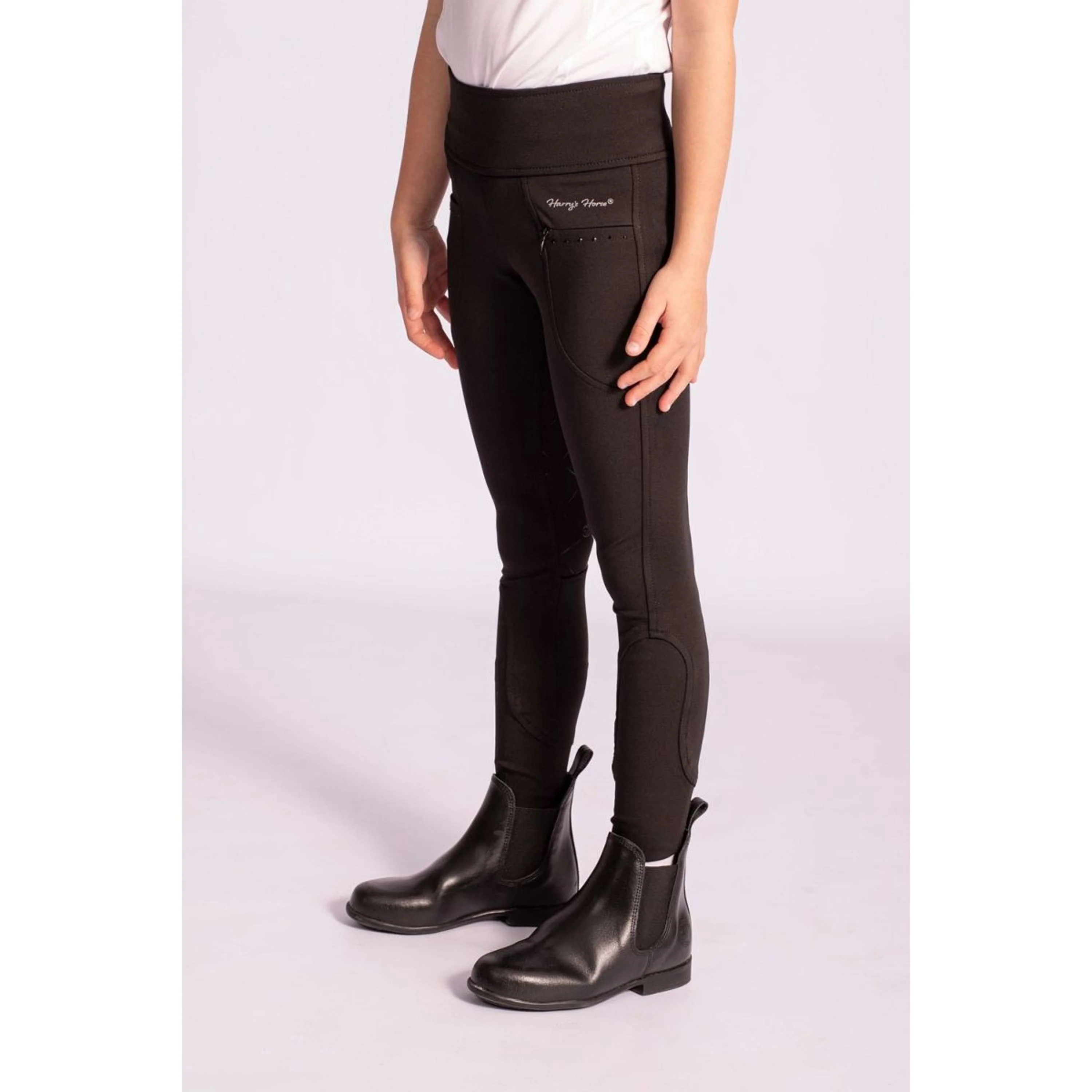 Harry's Horse Leggings da Equitazione Equitights Rookie Full Grip Nero - Image 2