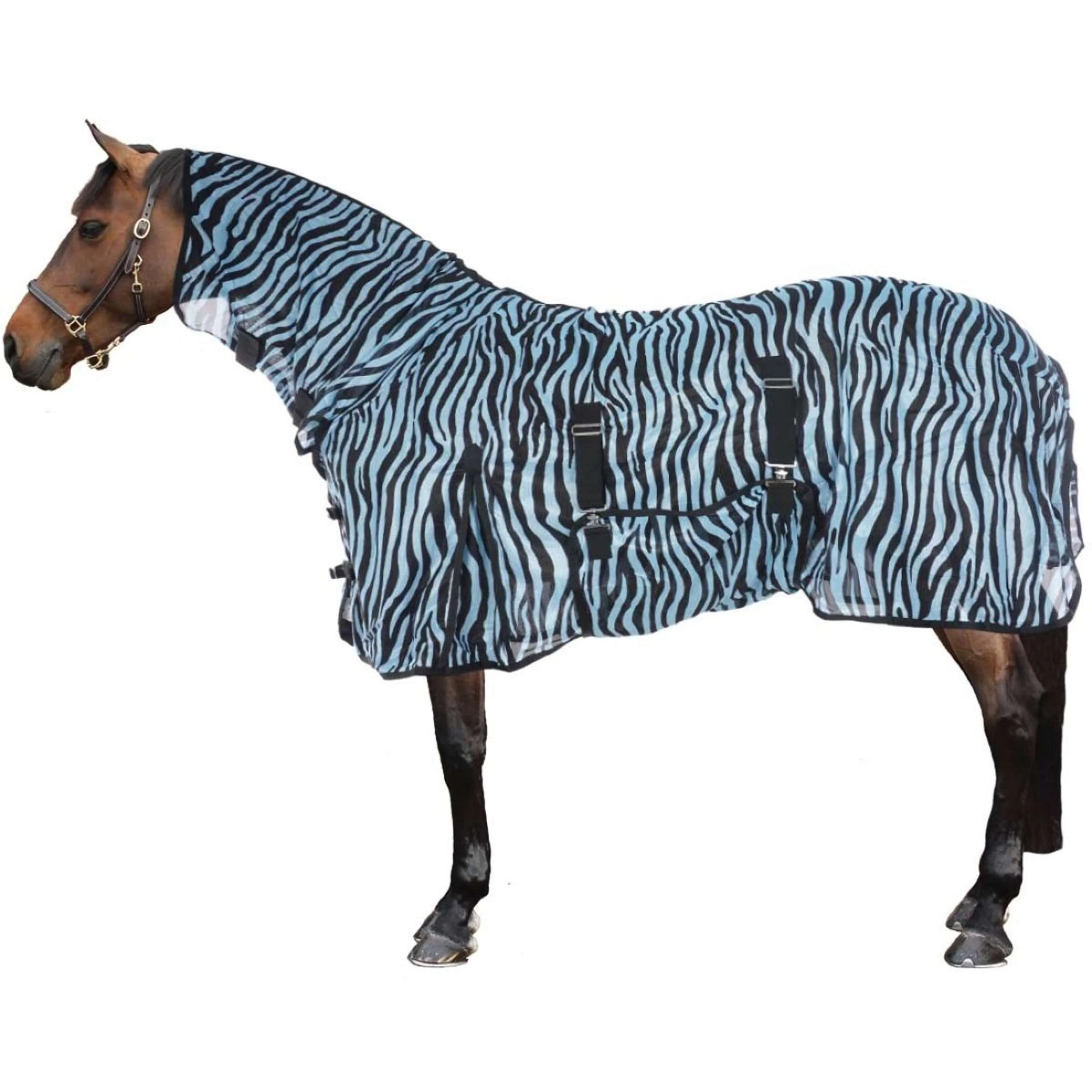 HKM Coperta Antimosche Zebra Acqua/Nero - Image 2