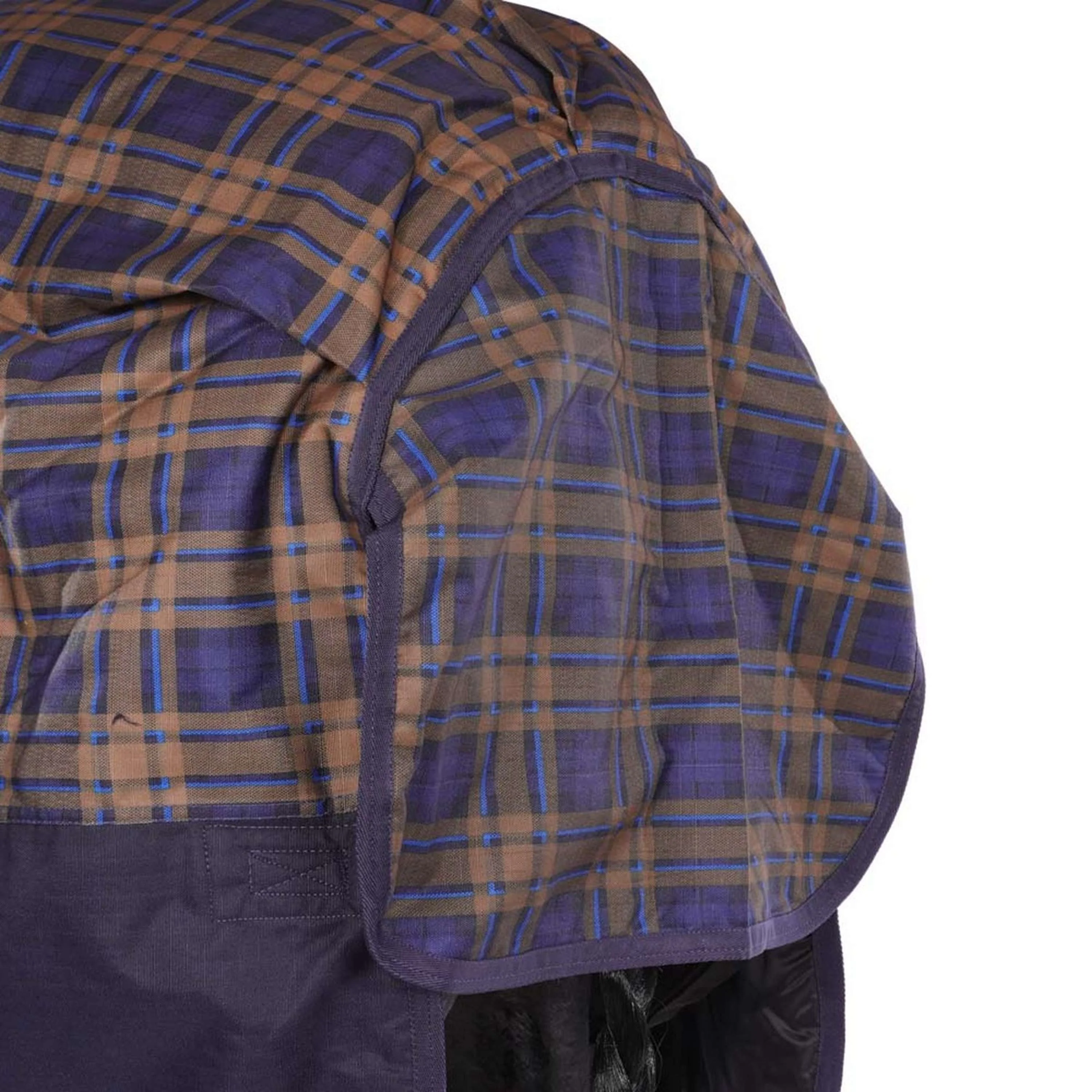 HKM Coperta con Collo Alto Providence Karo 1200D A scacchi blu scuro/marrone - Image 9