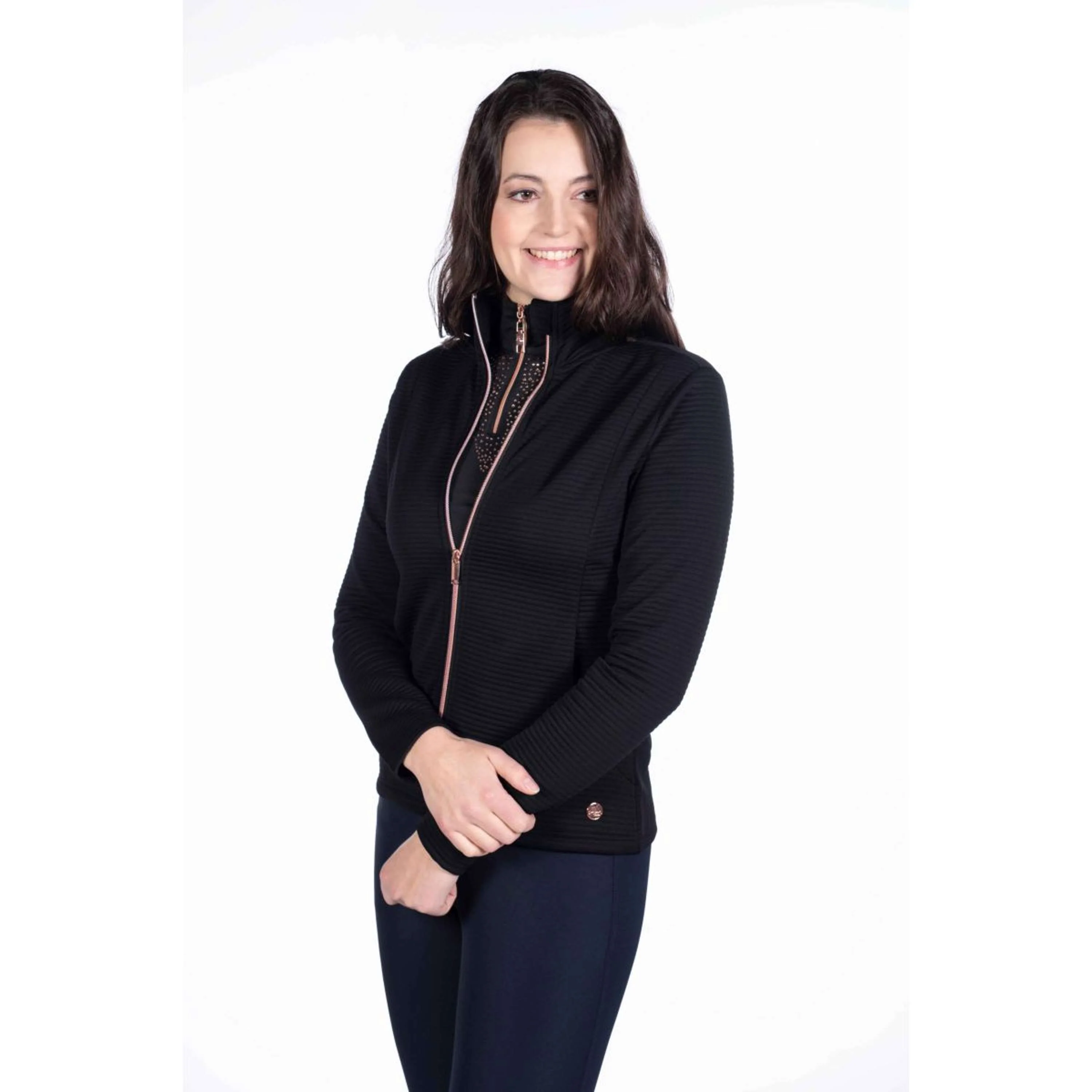 HKM Felpa con cappuccio e zip Yvonne Nero