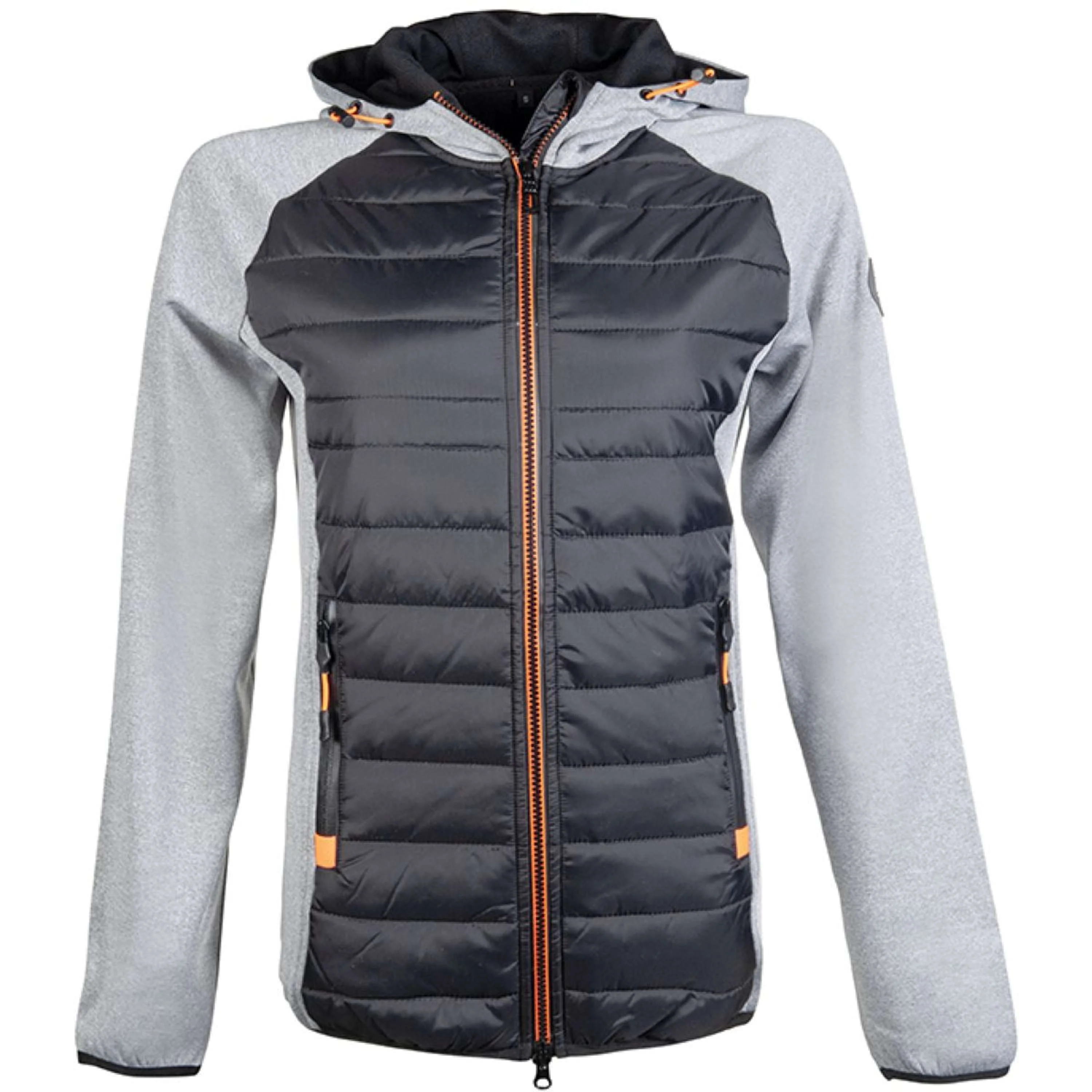 HKM Felpa Sportiva Style Grigio Melange/Nero