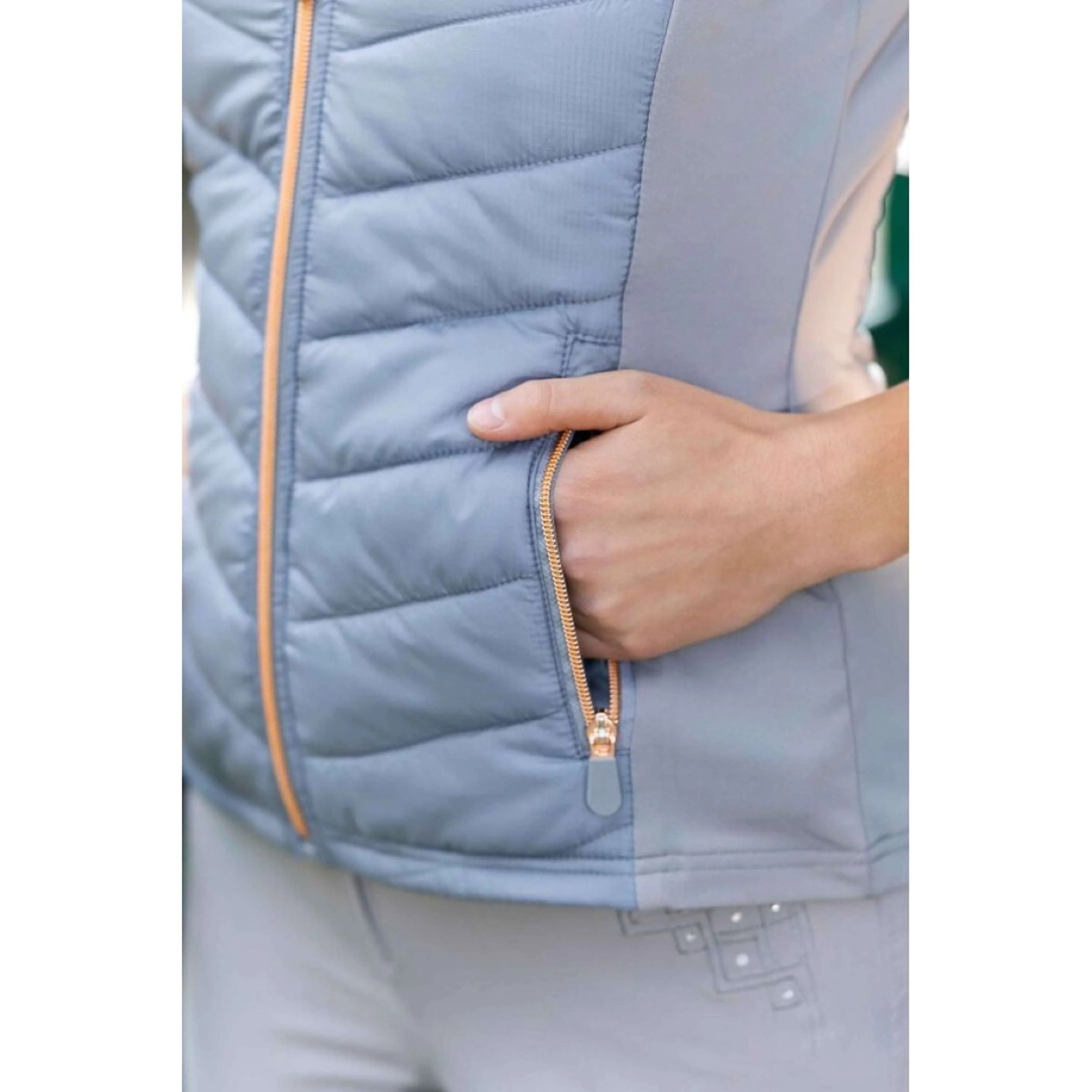 HKM Gilet Basel Grigio/Oro rosa - Image 7